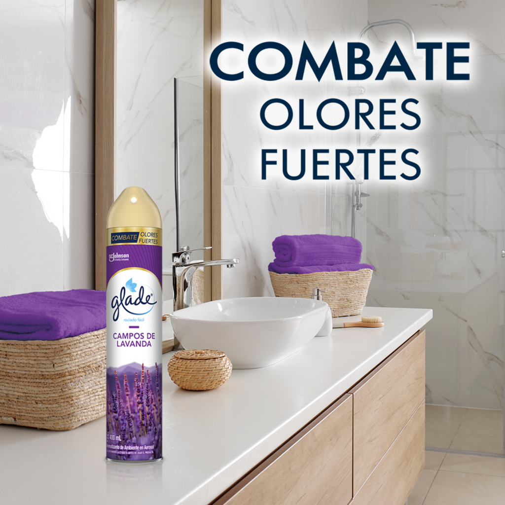 Glade Aromatizante Aerosol Campos de lavanda , 400ml