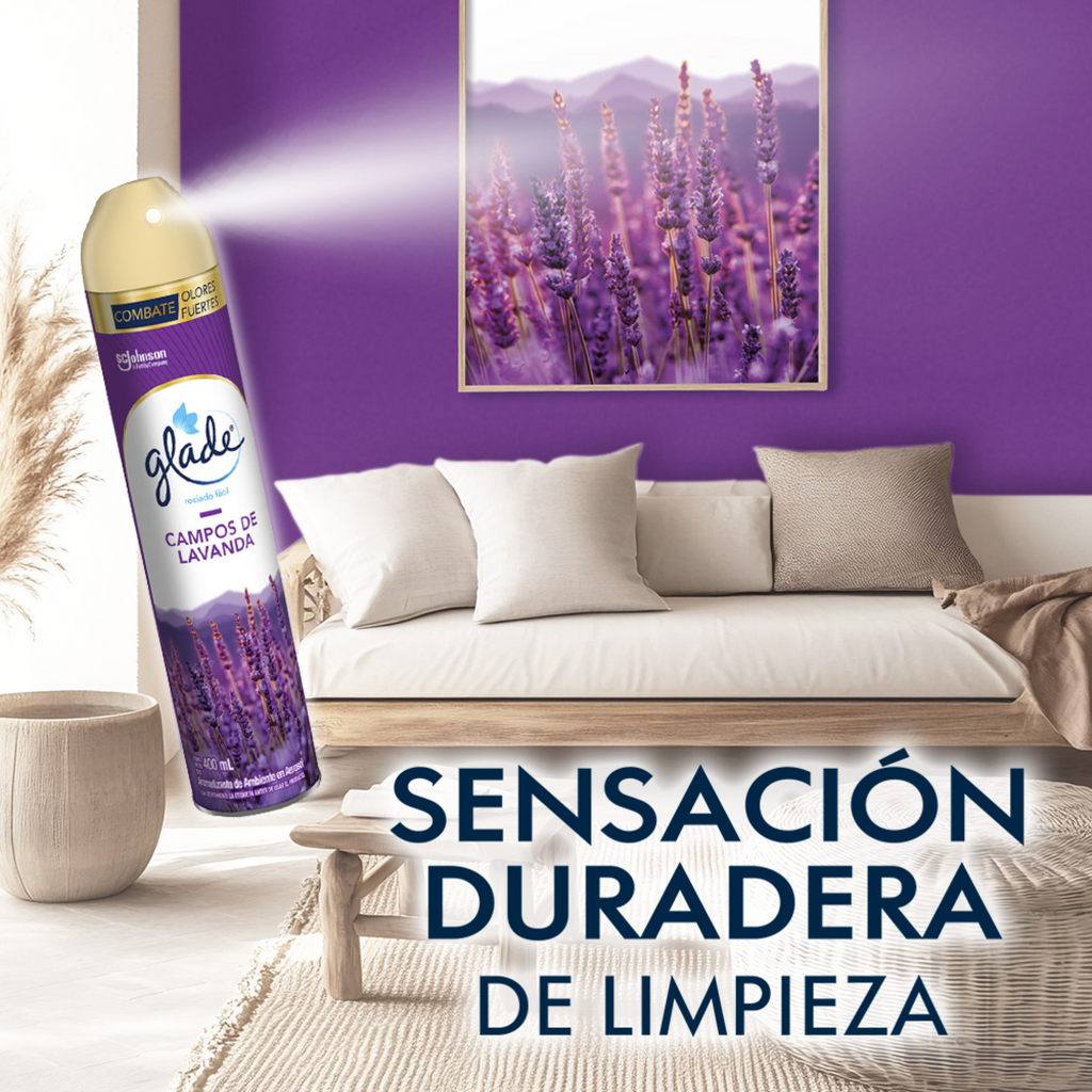 Glade Aromatizante Aerosol Campos de lavanda , 400ml