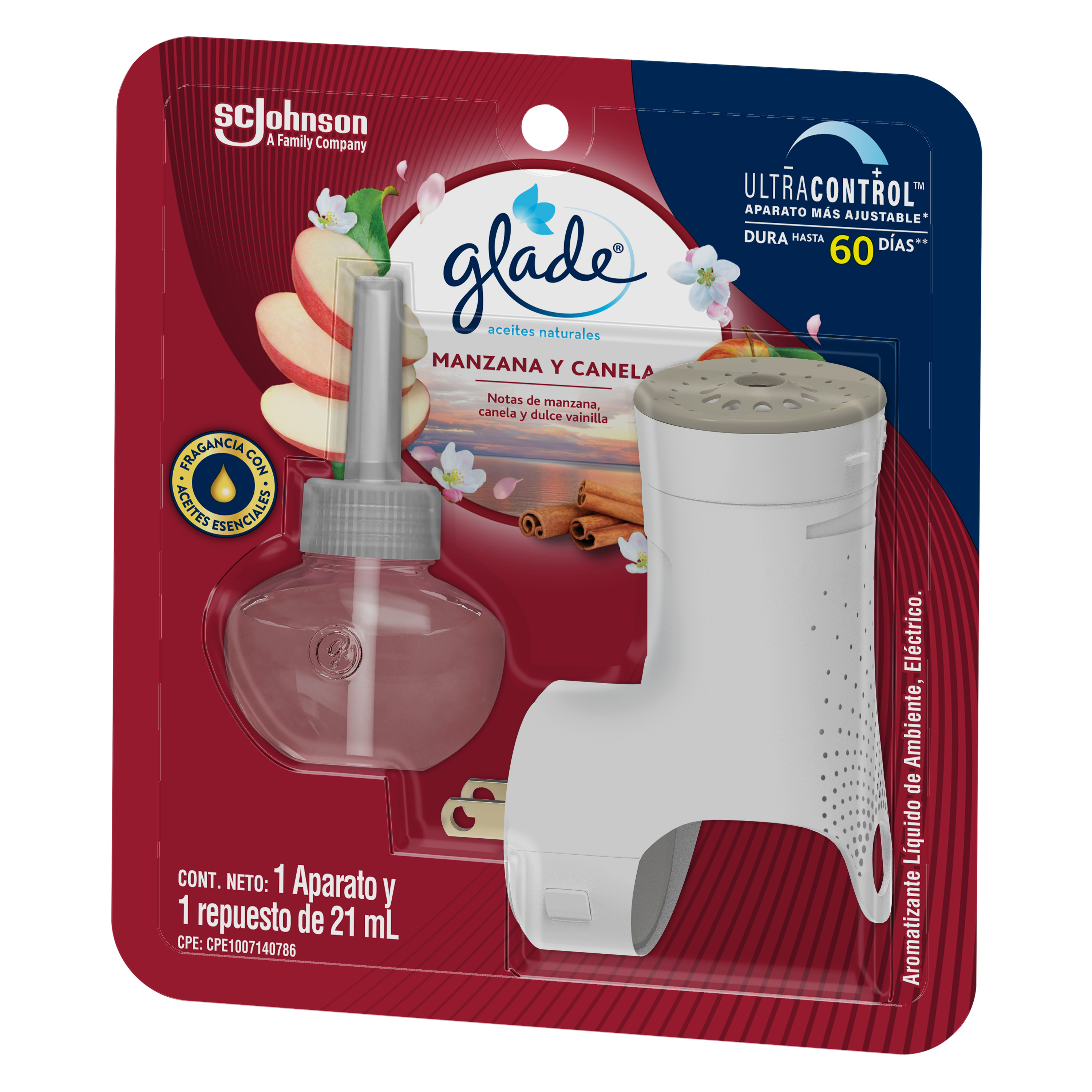 Glade Aceites Naturales Aparato Manzana Canela 21 mL