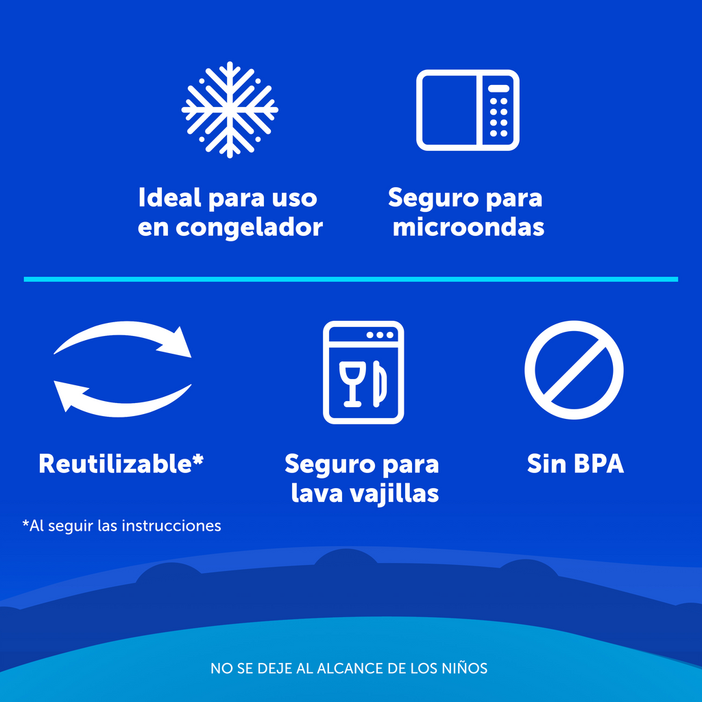 Ziploc Bolsa Reutilizable para Congelar Medianas 20 piezas
