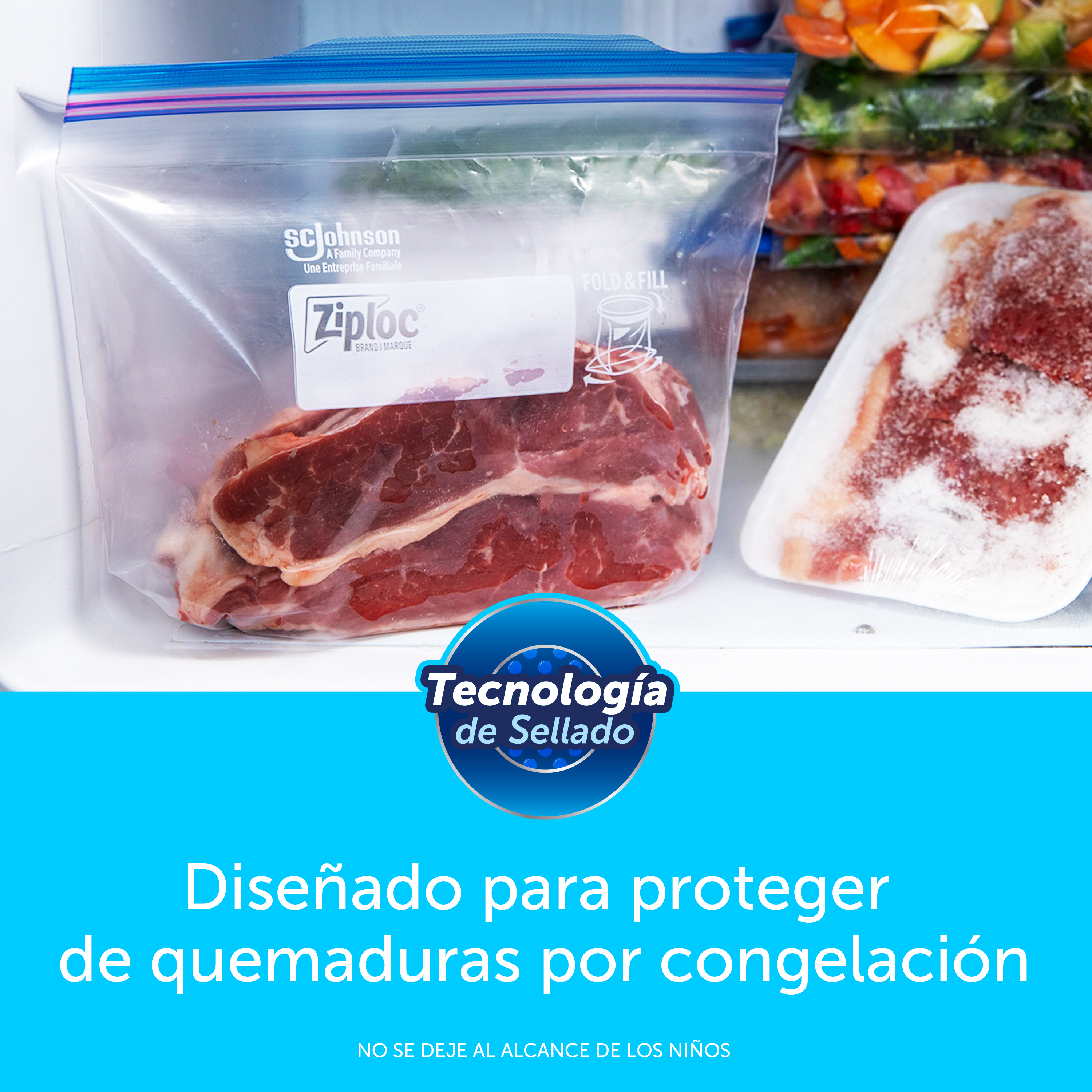 Ziploc Bolsa Reutilizable para Congelar Medianas 20 piezas