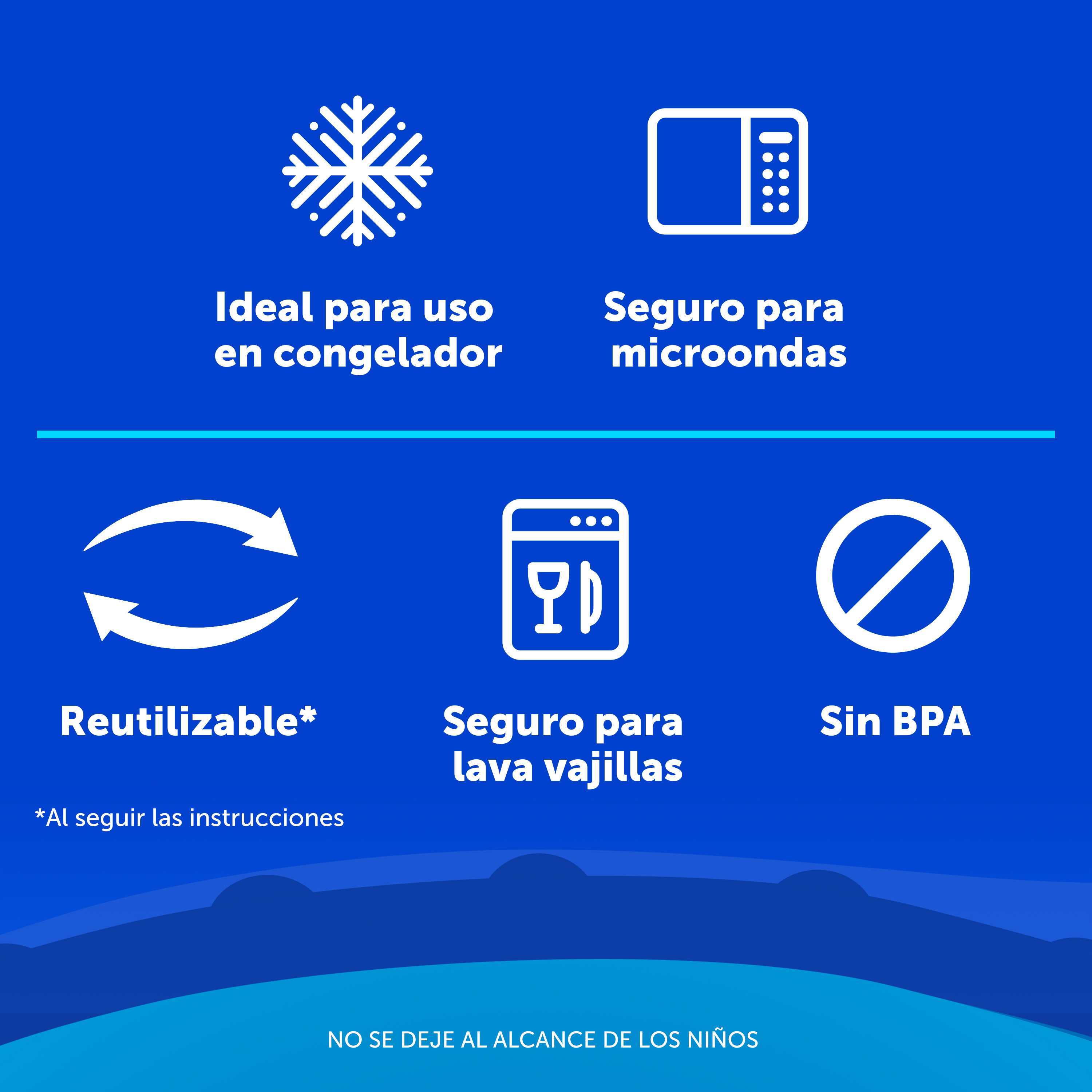 Ziploc Bolsa Reutilizable para Congelar Grandes 15 piezas