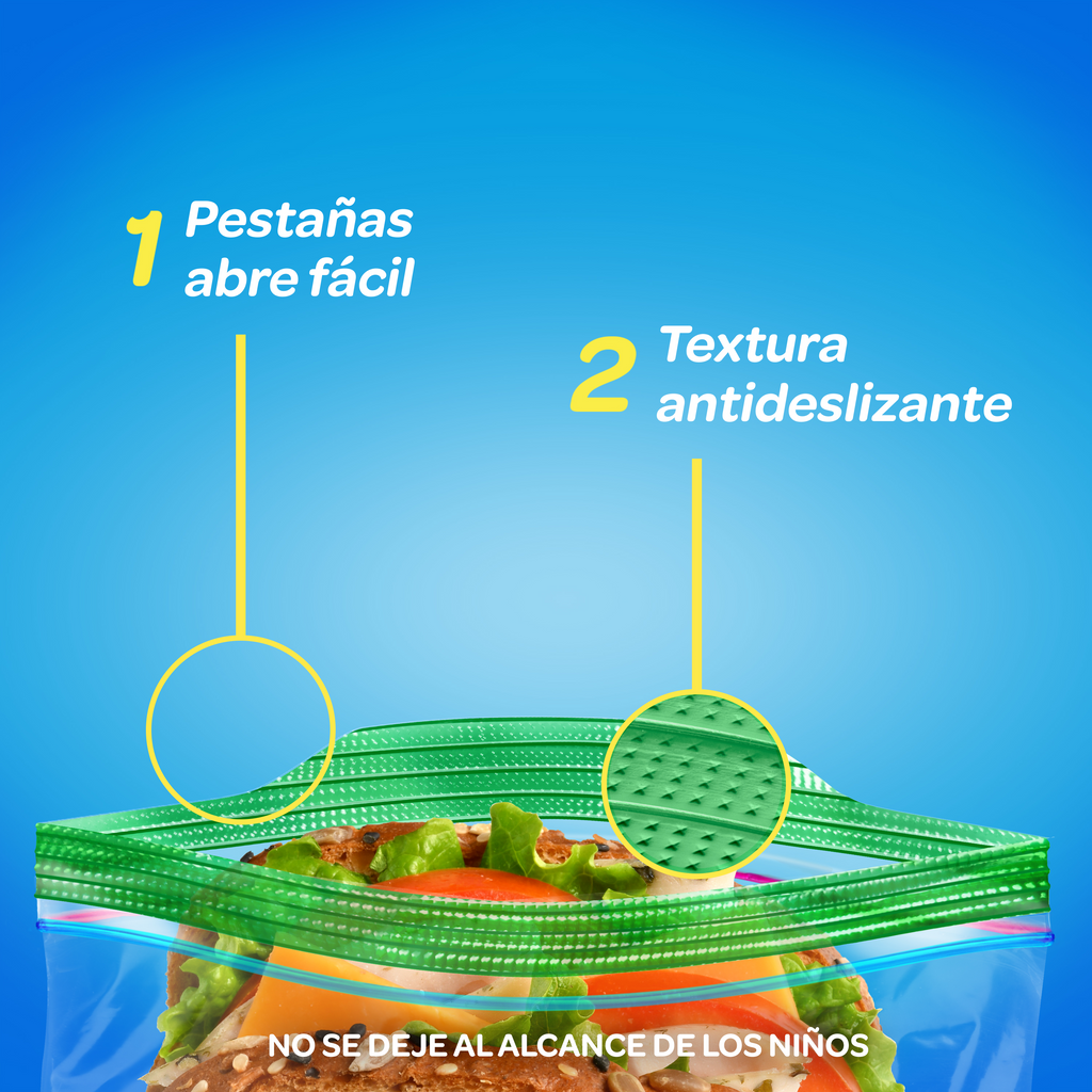 Ziploc Bolsa Reutilizable para Sándwich 50 piezas