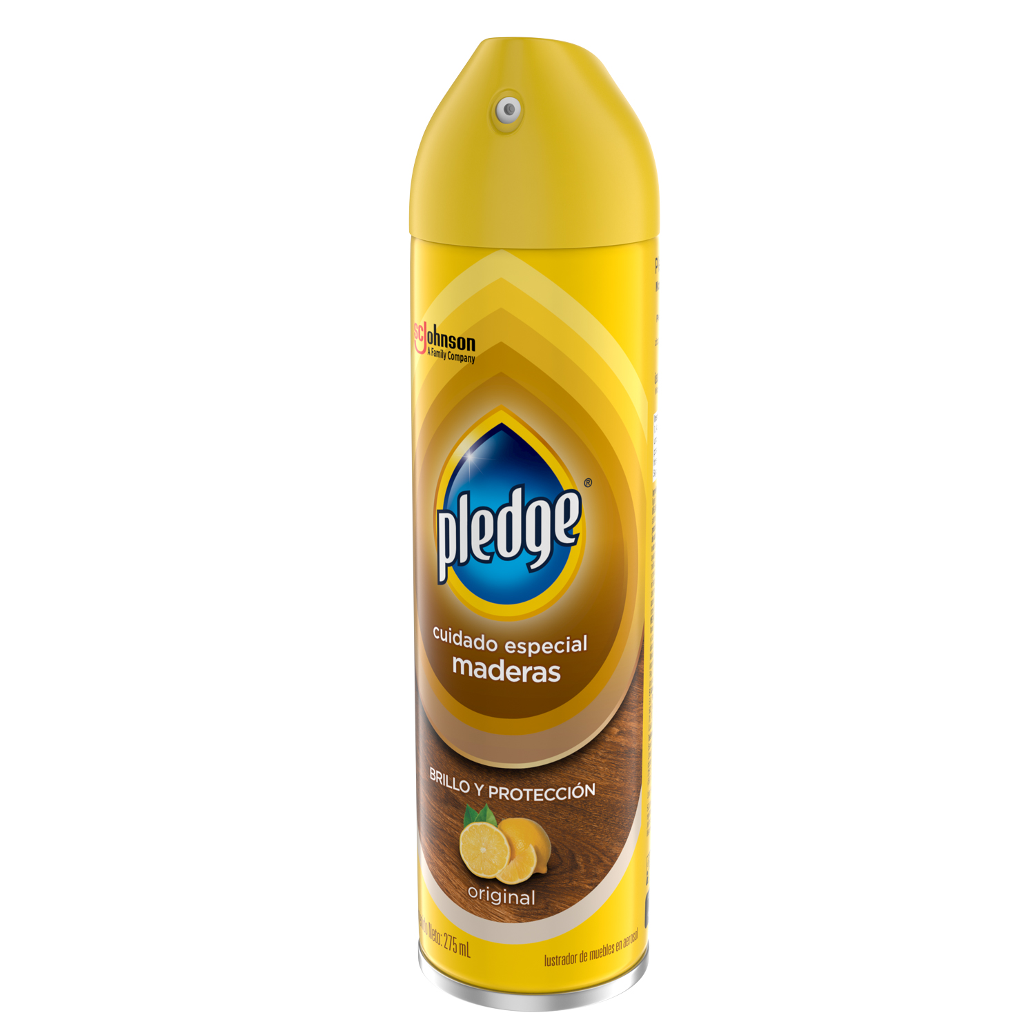 Pledge Maderas Lustrador de Muebles en Aerosol Original 275 mL