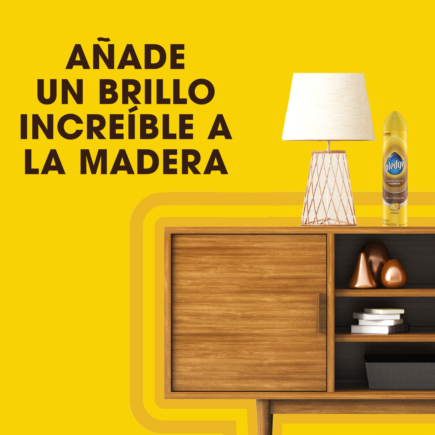 Pledge Maderas Lustrador de Muebles en Aerosol Original 275 mL