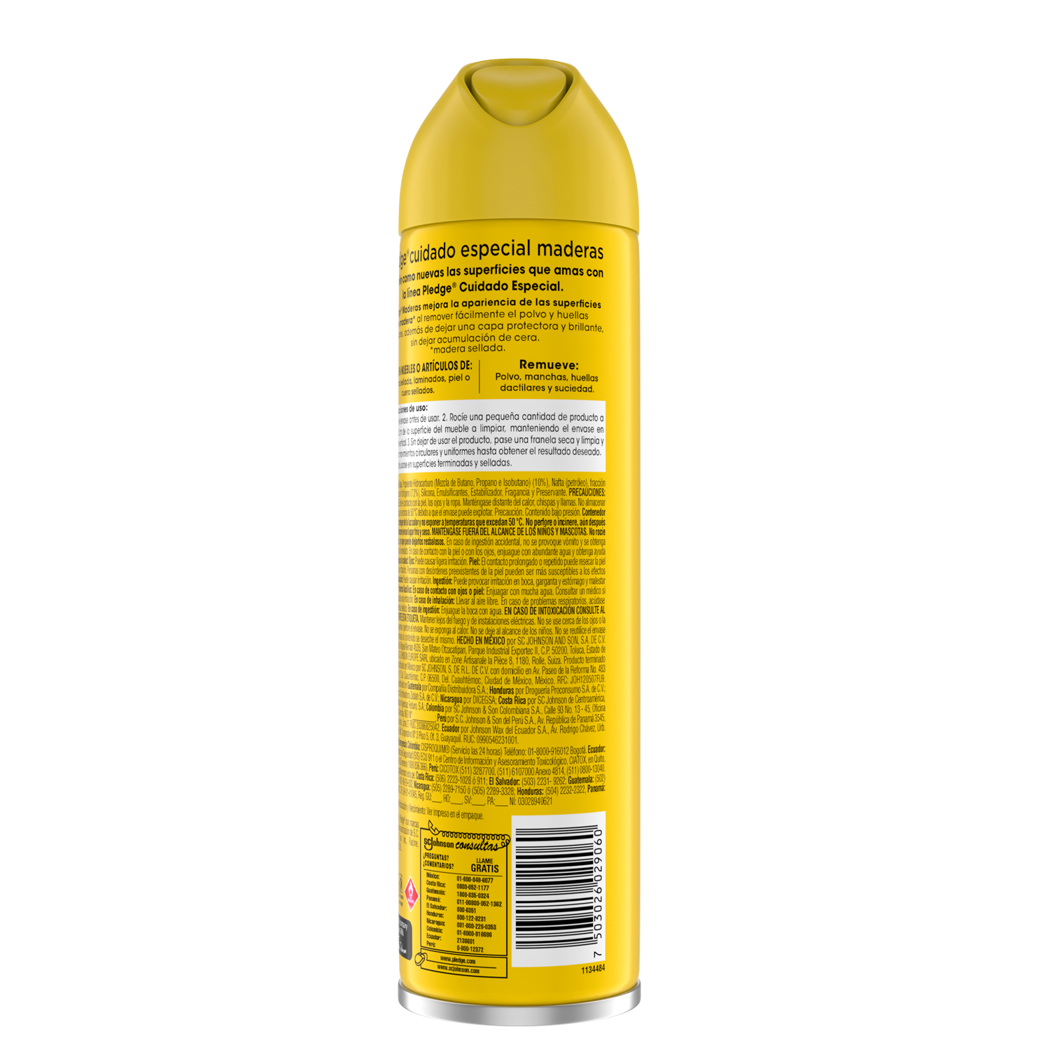 Pledge Maderas Lustrador de Muebles en Aerosol Original 275 mL