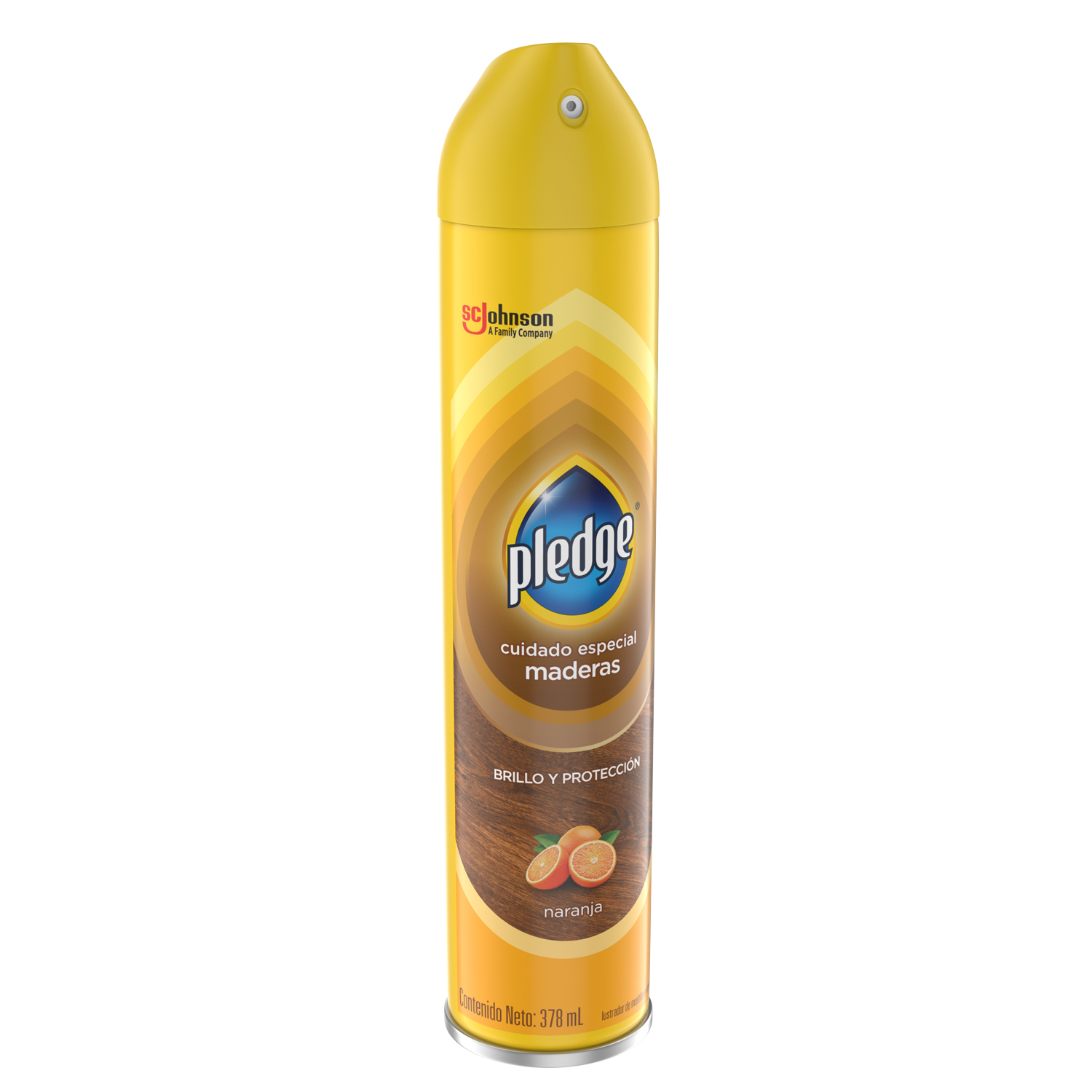 Pledge Lustrador de Muebles de Madera en Aerosol Naranja 378 mL