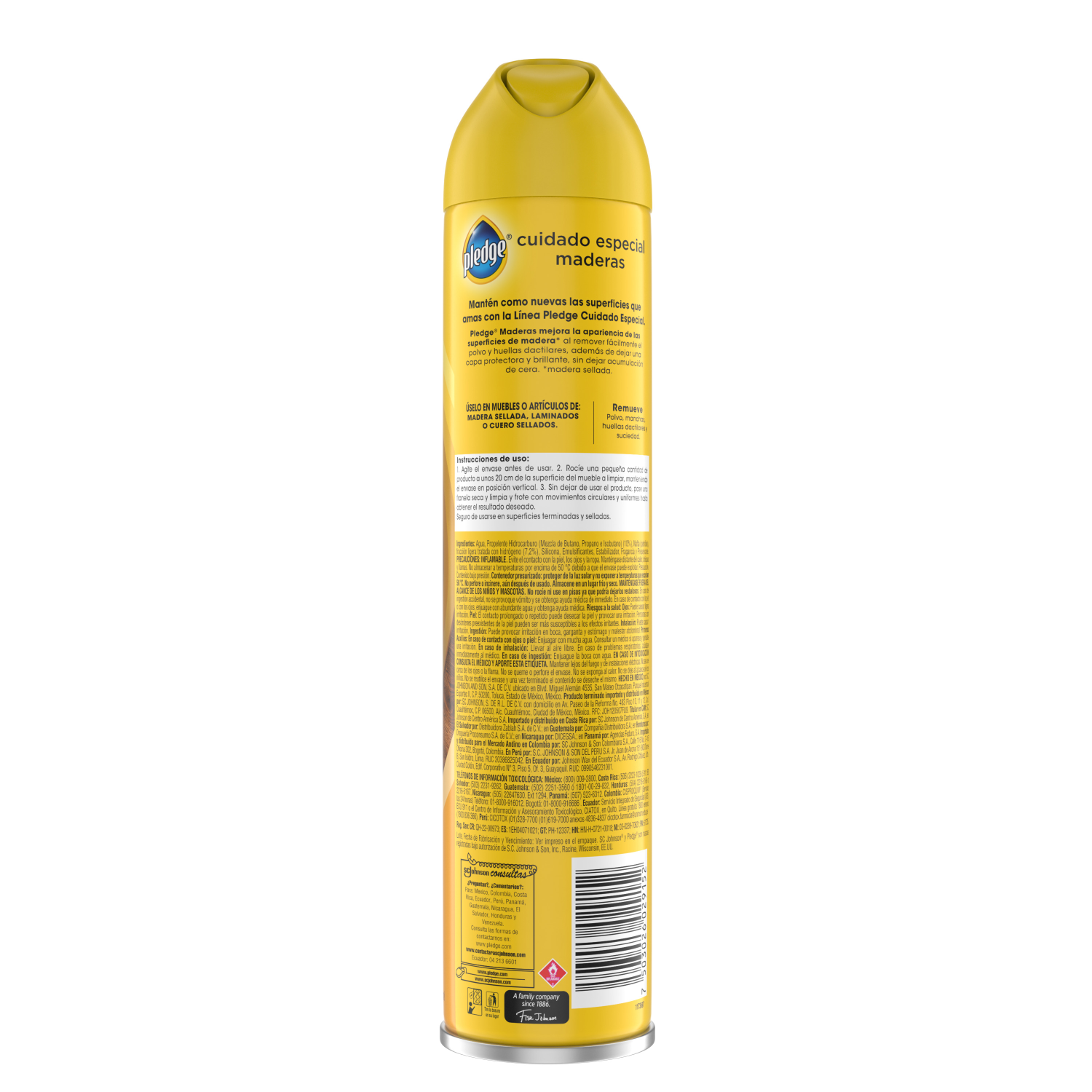 Pledge Lustrador de Muebles de Madera en Aerosol Naranja 378 mL