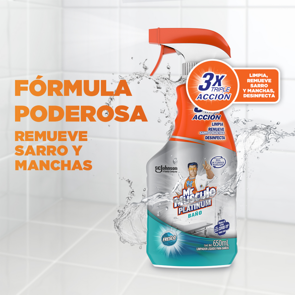 Mr. Músculo Platinum, Baño, Gatillo 650mL