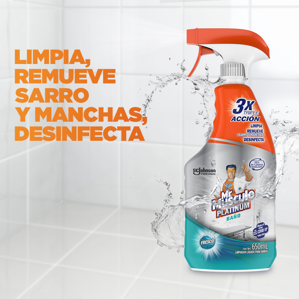 Mr. Músculo Platinum, Baño, Gatillo 650mL