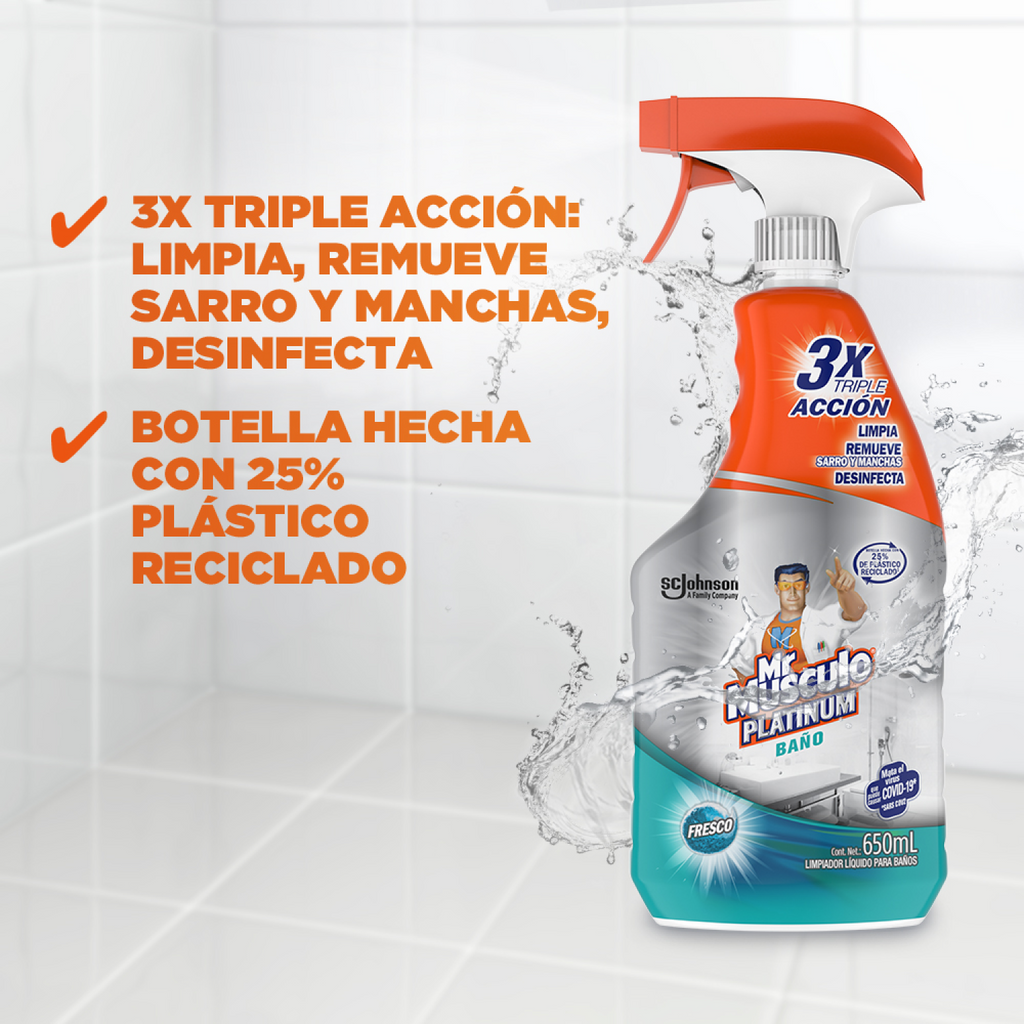 Mr. Músculo Platinum, Baño, Gatillo 650mL