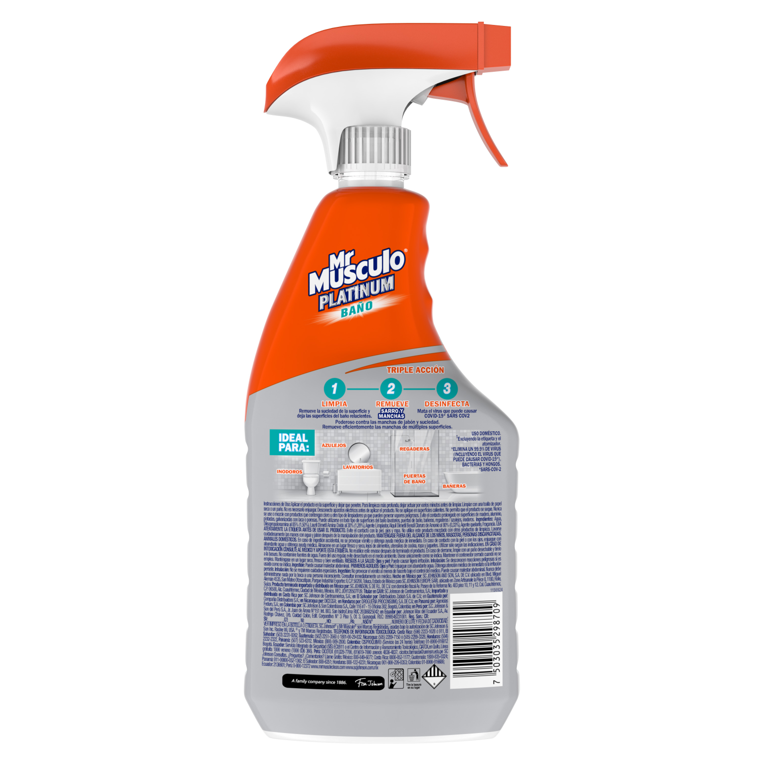 Mr. Músculo Platinum, Baño, Gatillo 650mL
