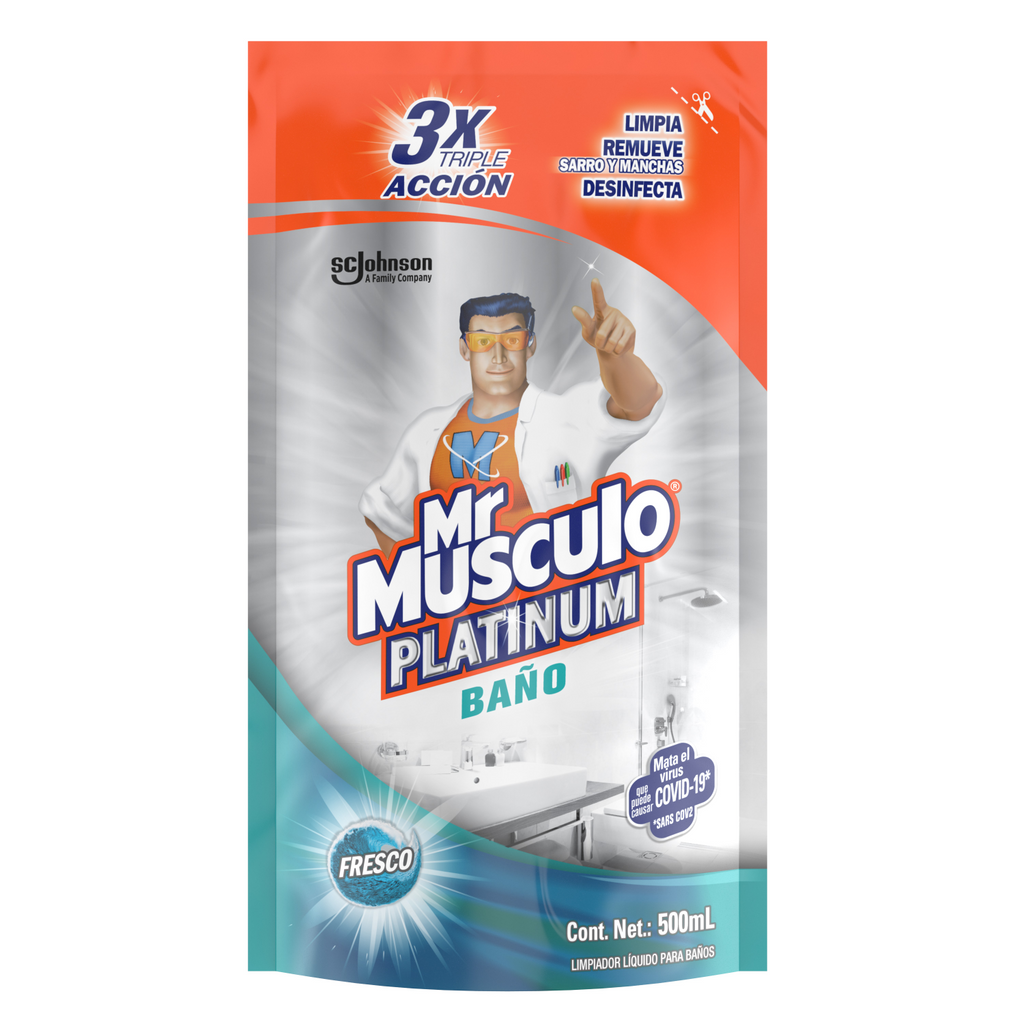 Mr. Músculo Platinum, Baño, Repuesto 500mL