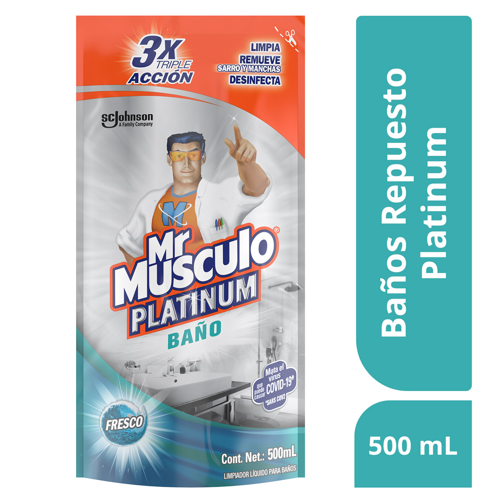 Mr. Músculo Platinum, Baño, Repuesto 500mL