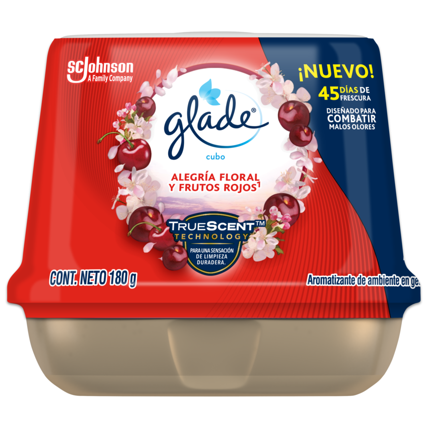 Glade Aromatizante de ambiente en gel Alegria Floral y Frutos Rojos 180g