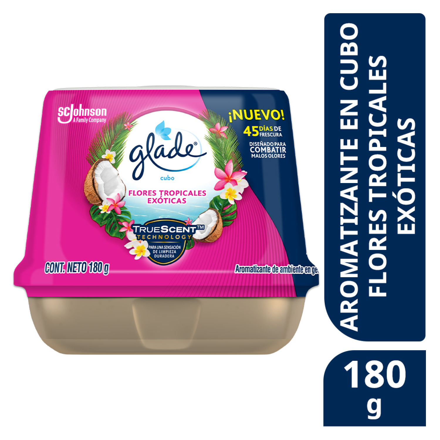 Glade Aromatizante de ambiente en gel Flores Tropicales 180g