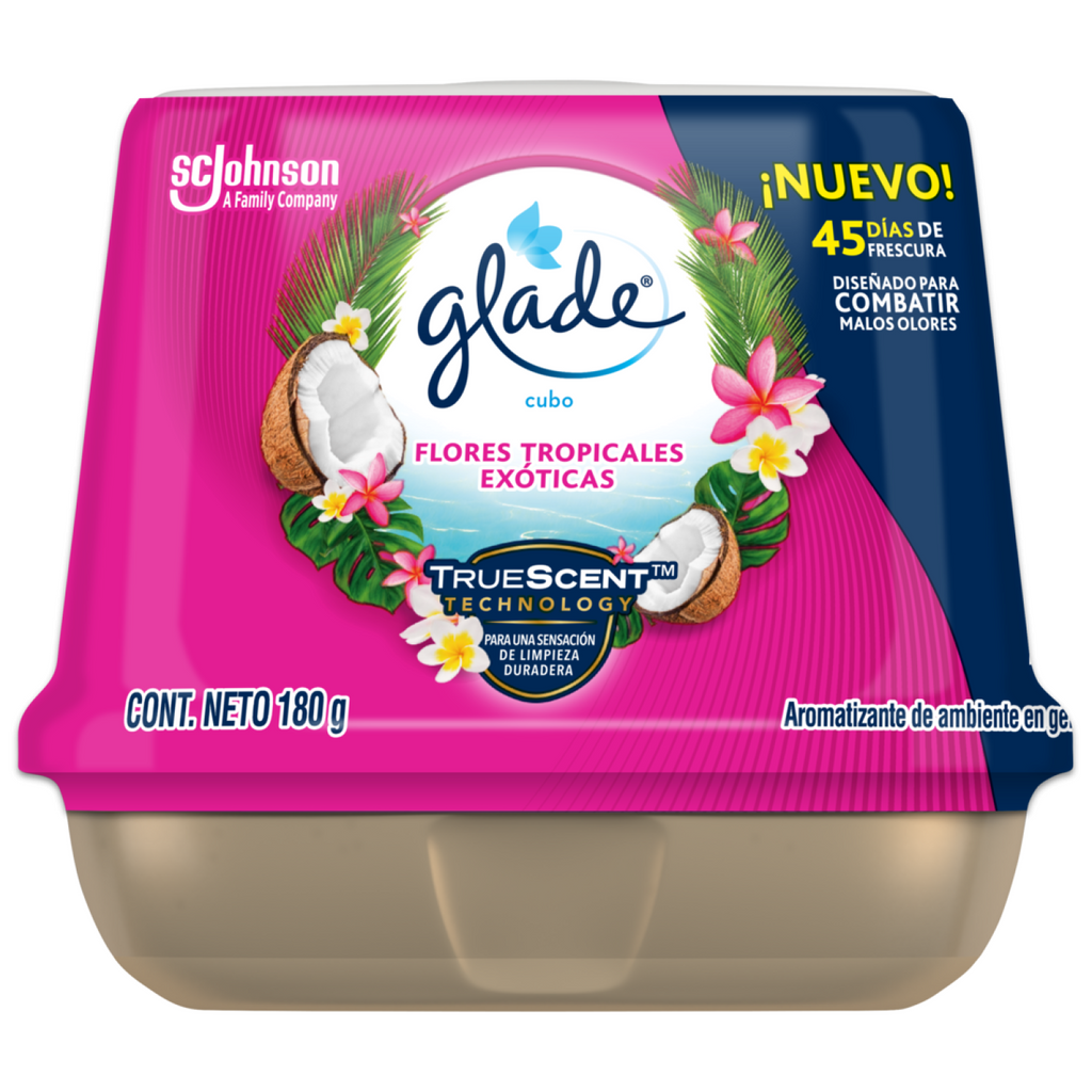 Glade Aromatizante de ambiente en gel Flores Tropicales 180g