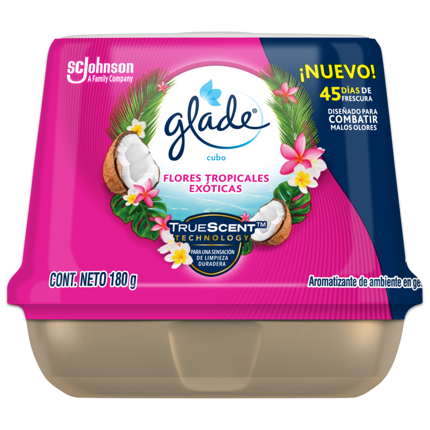 Glade Aromatizante de ambiente en gel Flores Tropicales 180g