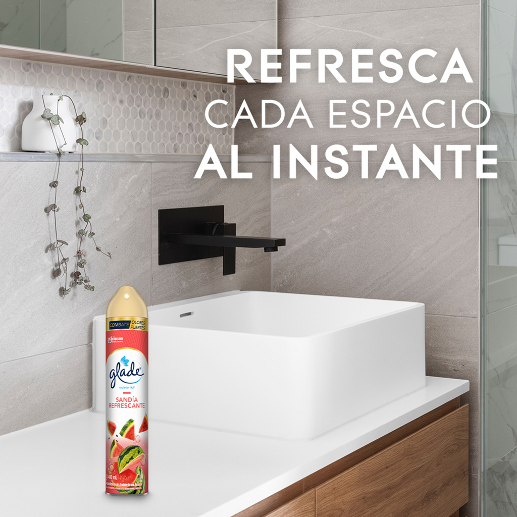 Aromatizante en Aerosol Glade Sandía Refrescante 400ml