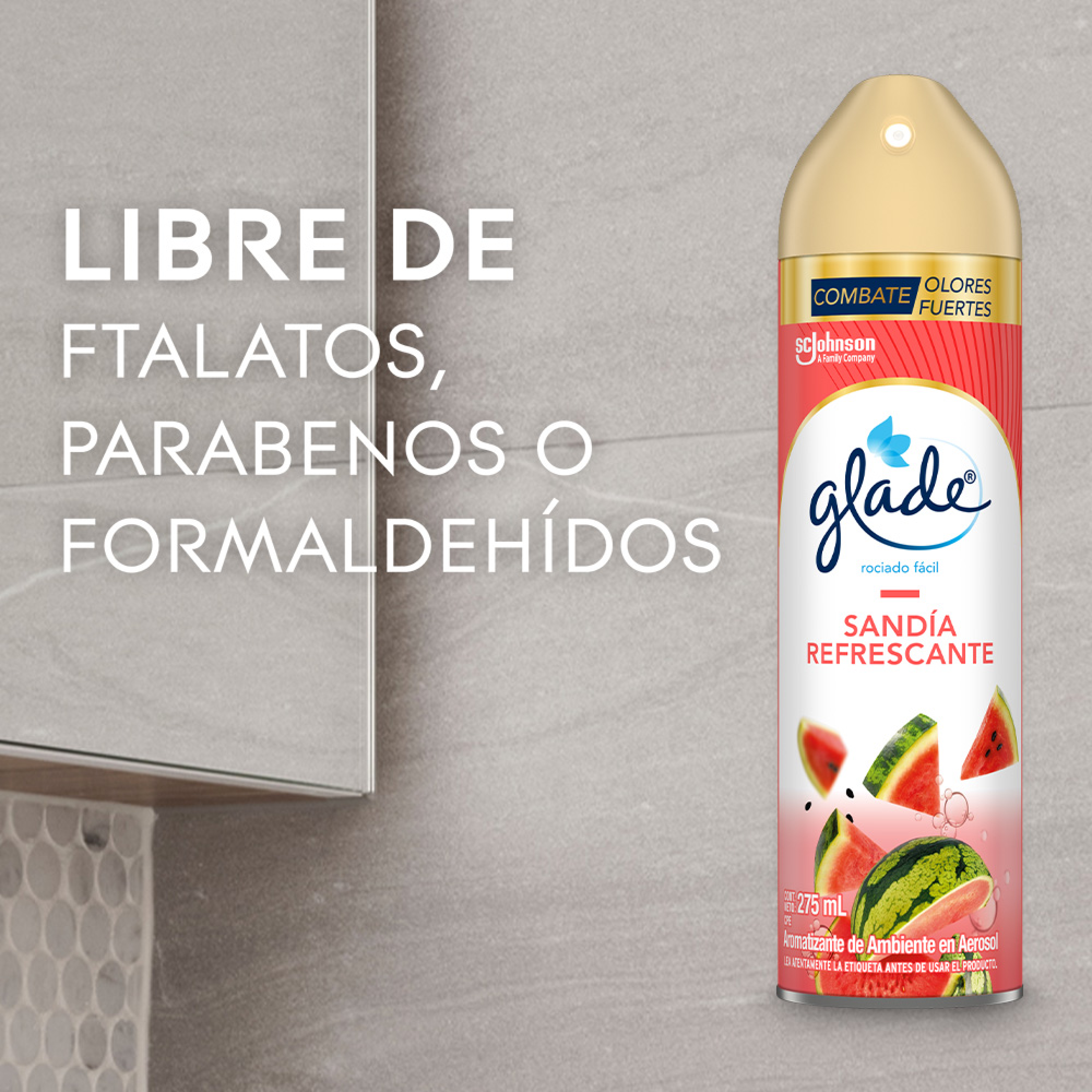 Aromatizante en Aerosol Glade Sandía Refrescante 275ml