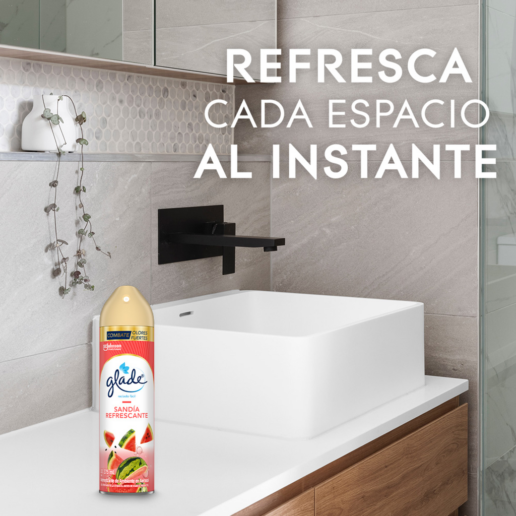 Aromatizante en Aerosol Glade Sandía Refrescante 275ml
