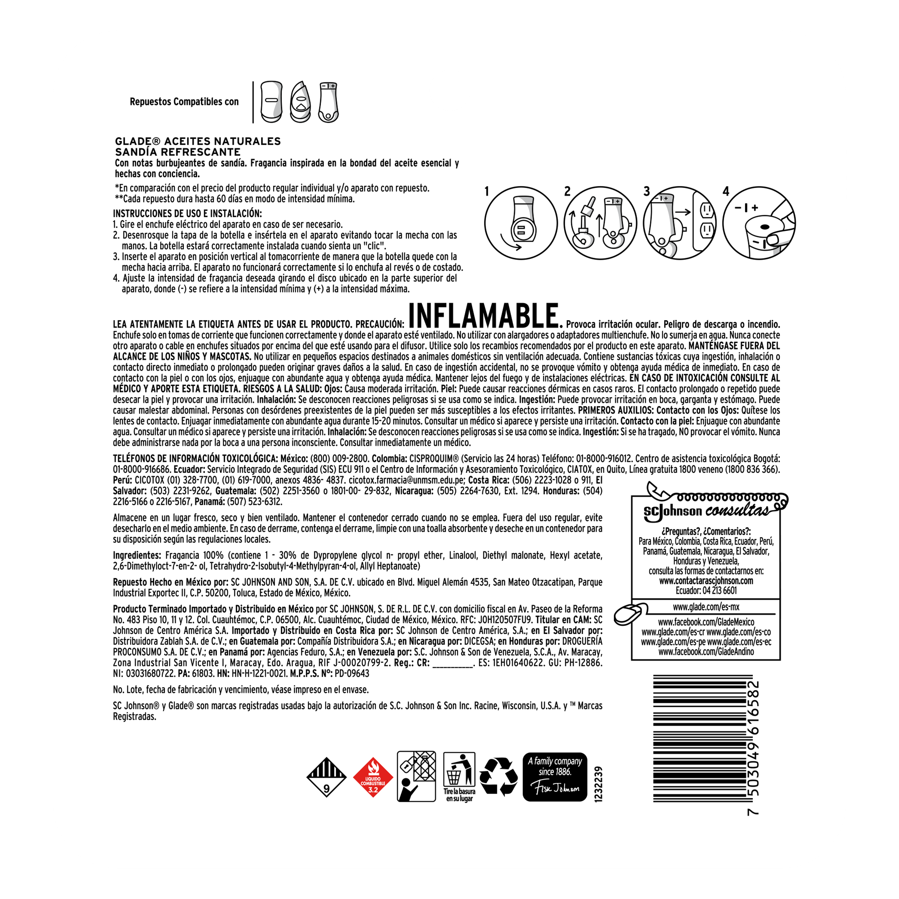 Aromatizante Automático Repuesto Glade Sandía Refrescante 175 g
