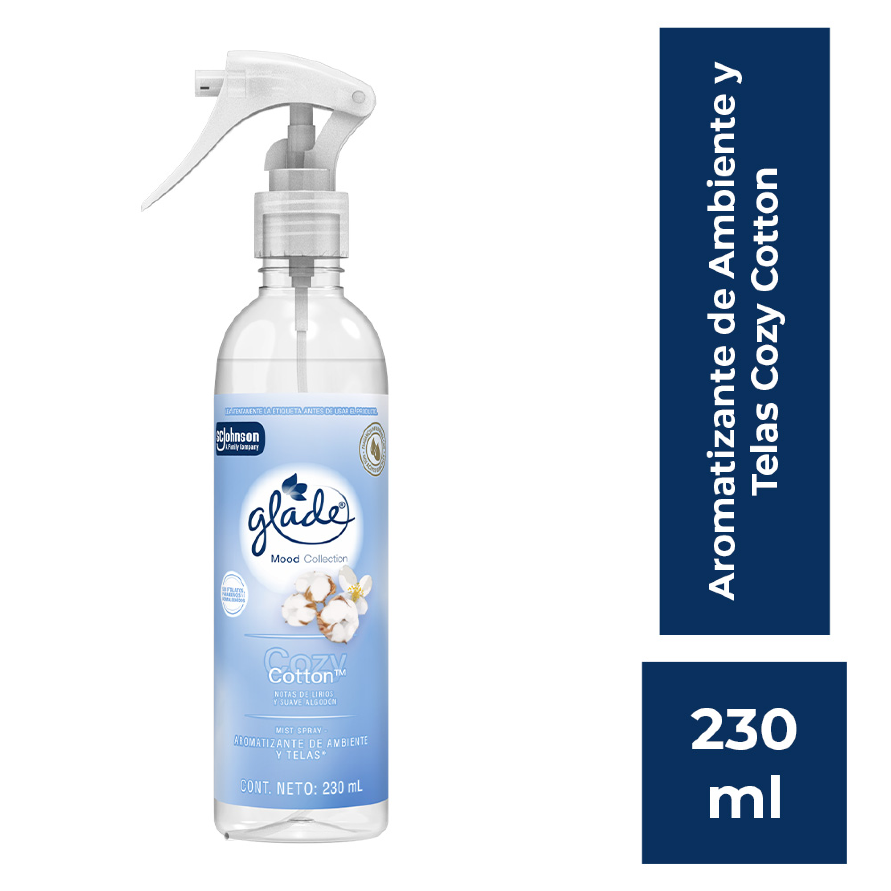 Mist Spray aromatizante de ambiente y telas Glade Cozy Cotton 230 ml