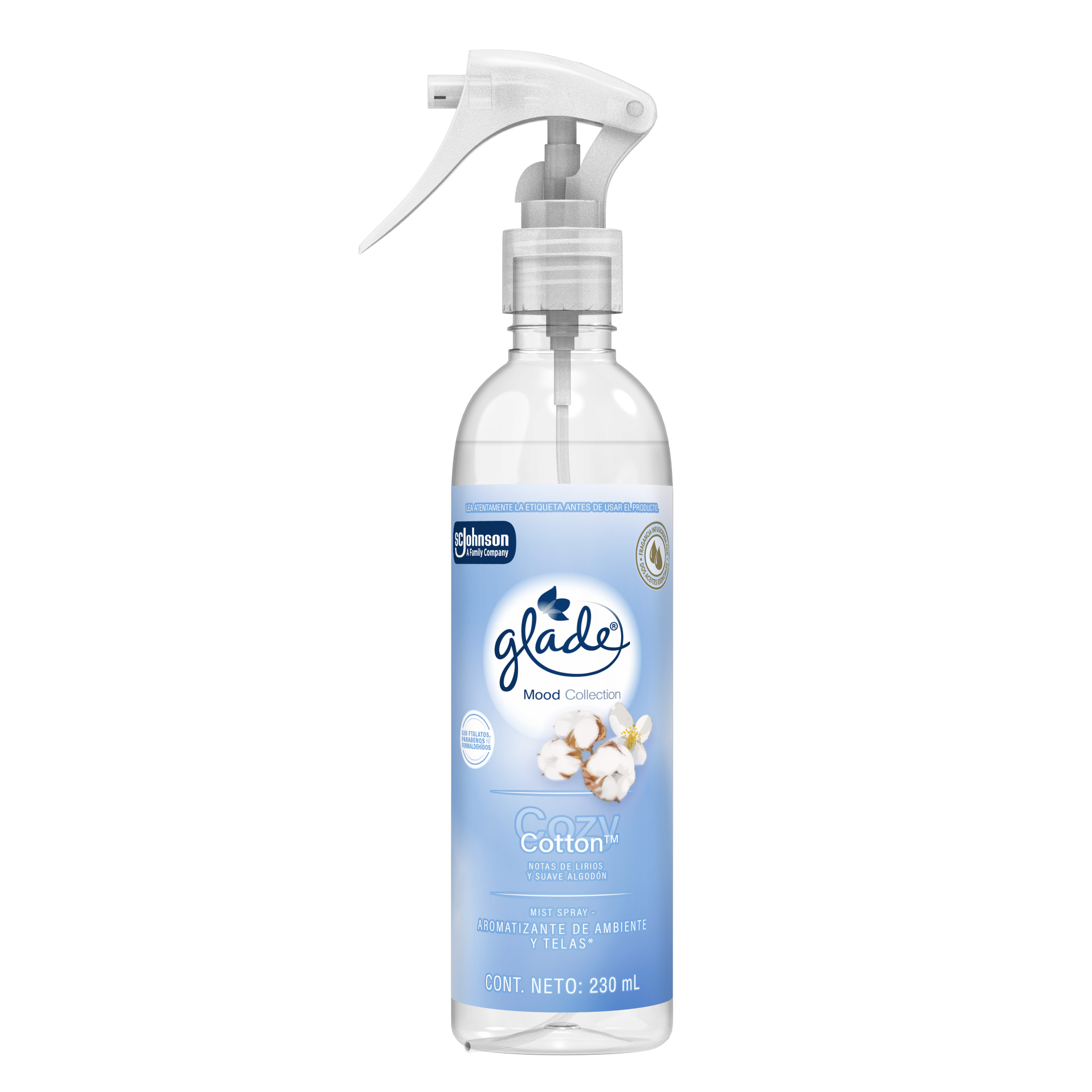 Mist Spray aromatizante de ambiente y telas Glade Cozy Cotton 230 ml