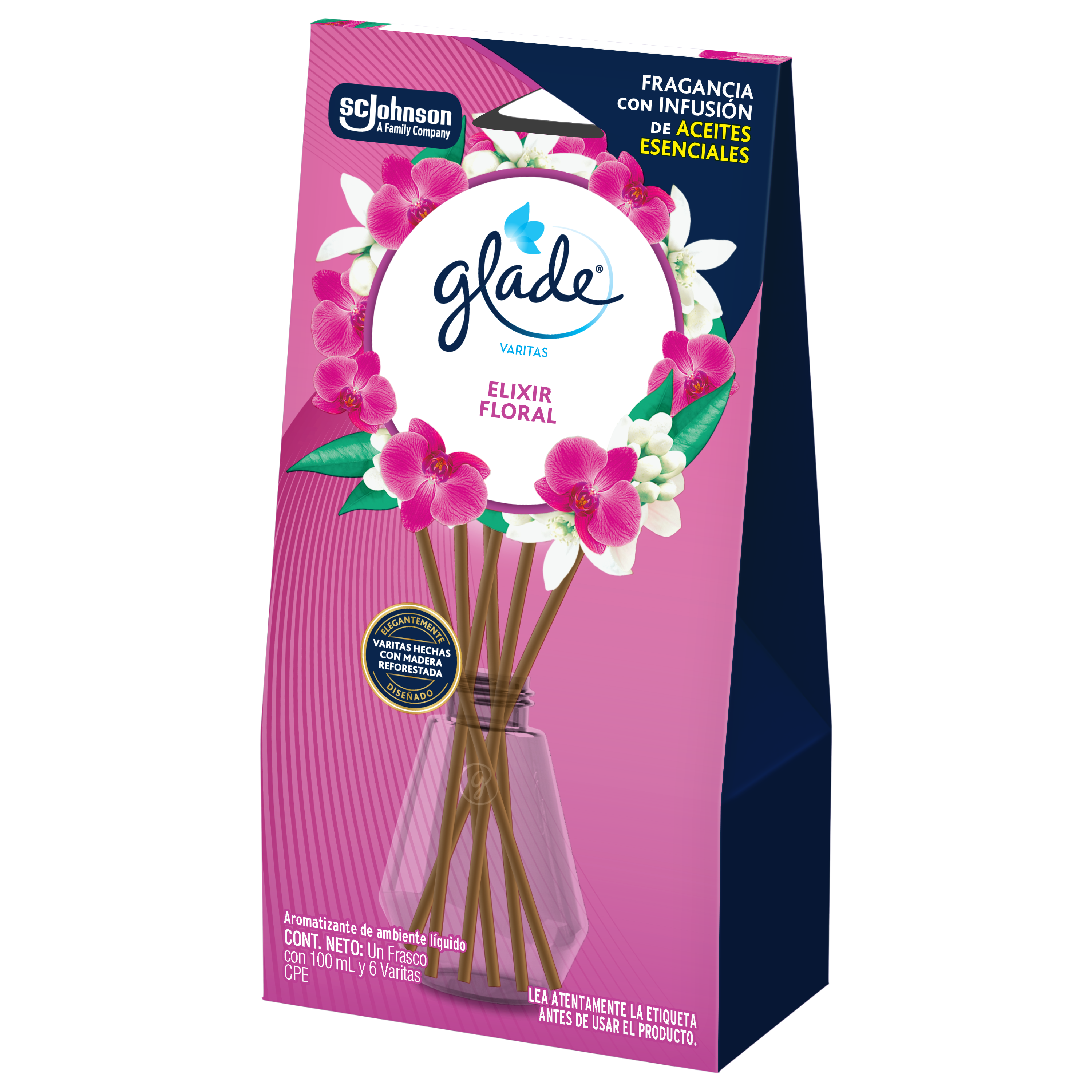 Glade Aromatizante Varitas Elixir Floral 100ml