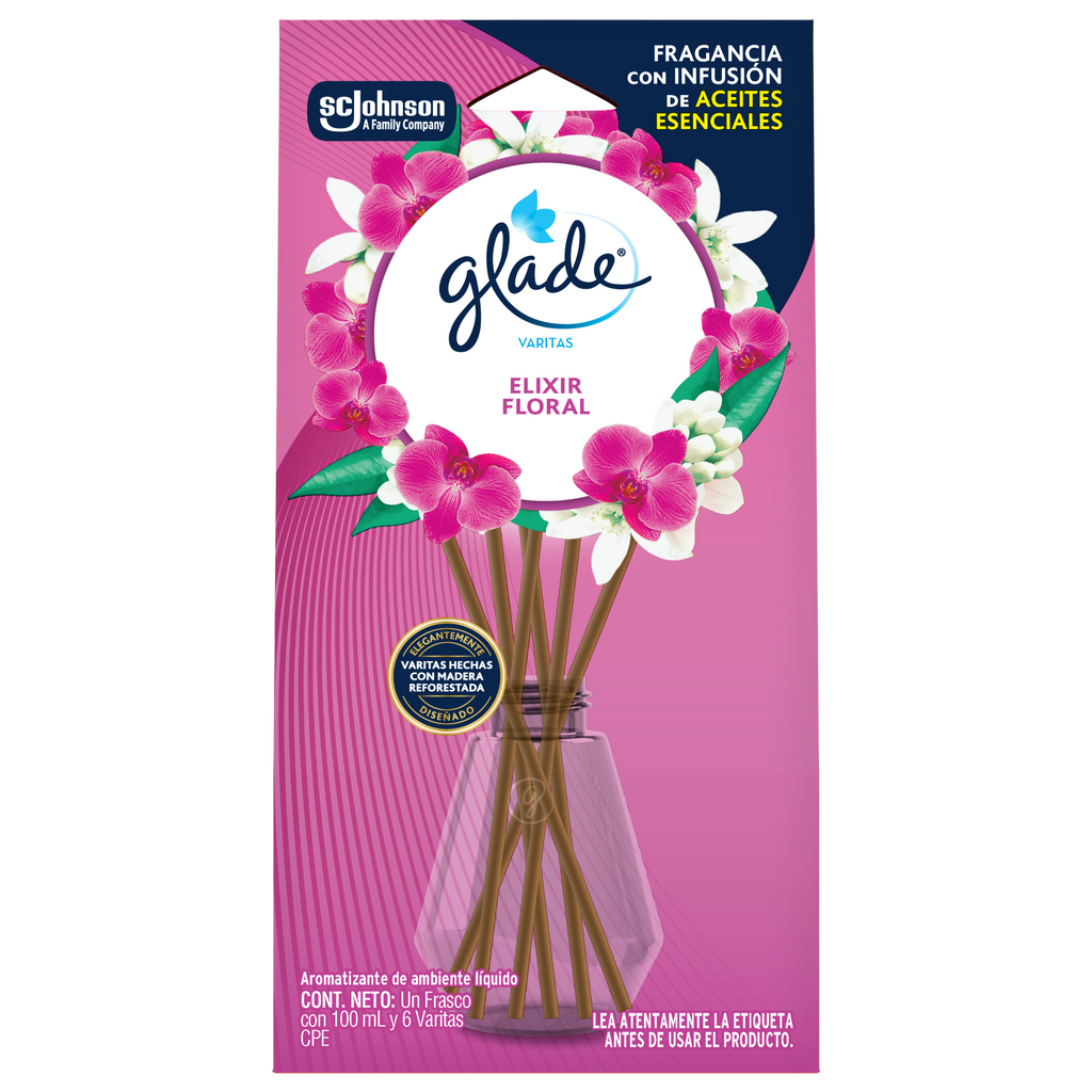 Glade Aromatizante Varitas Elixir Floral 100ml