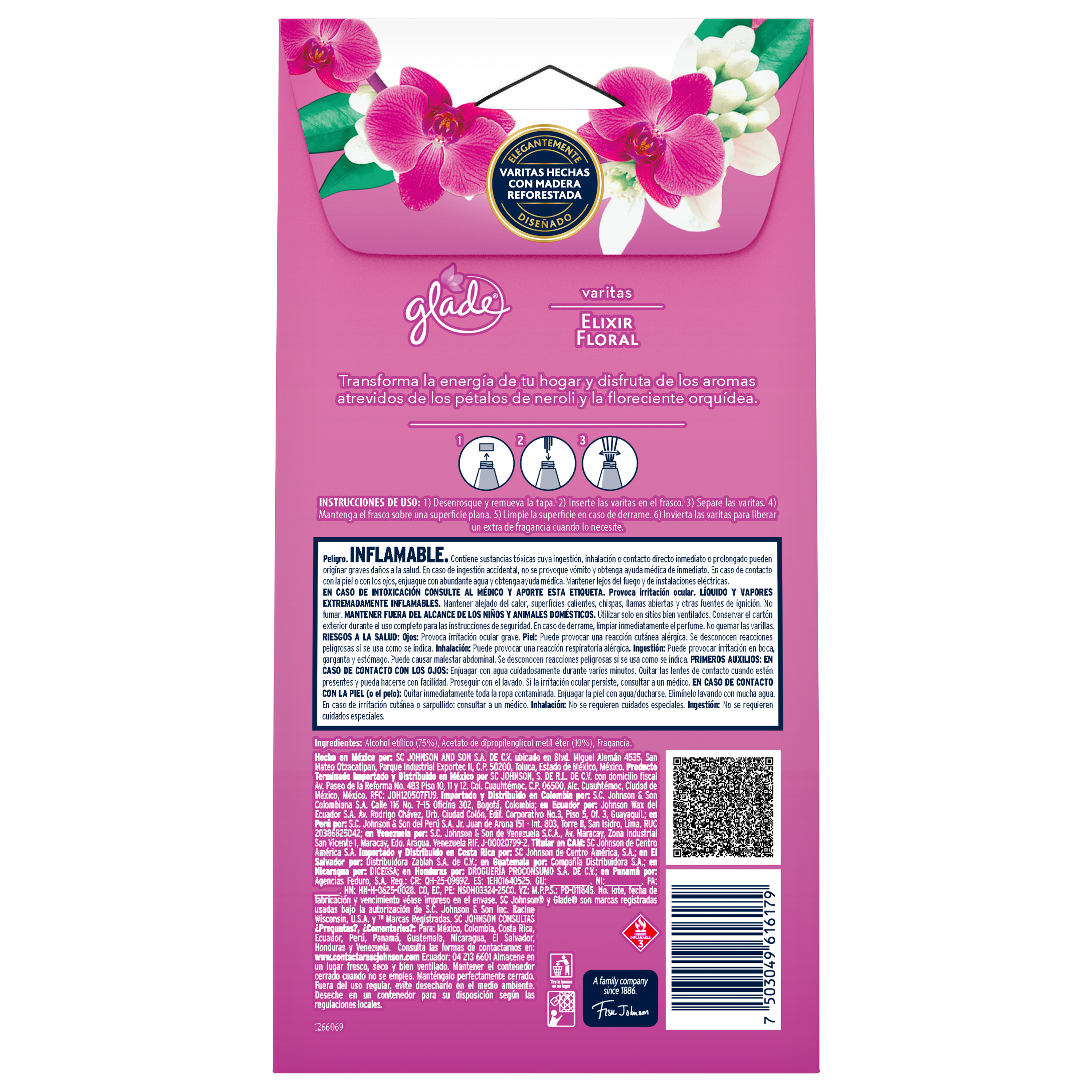 Glade Aromatizante Varitas Elixir Floral 100ml