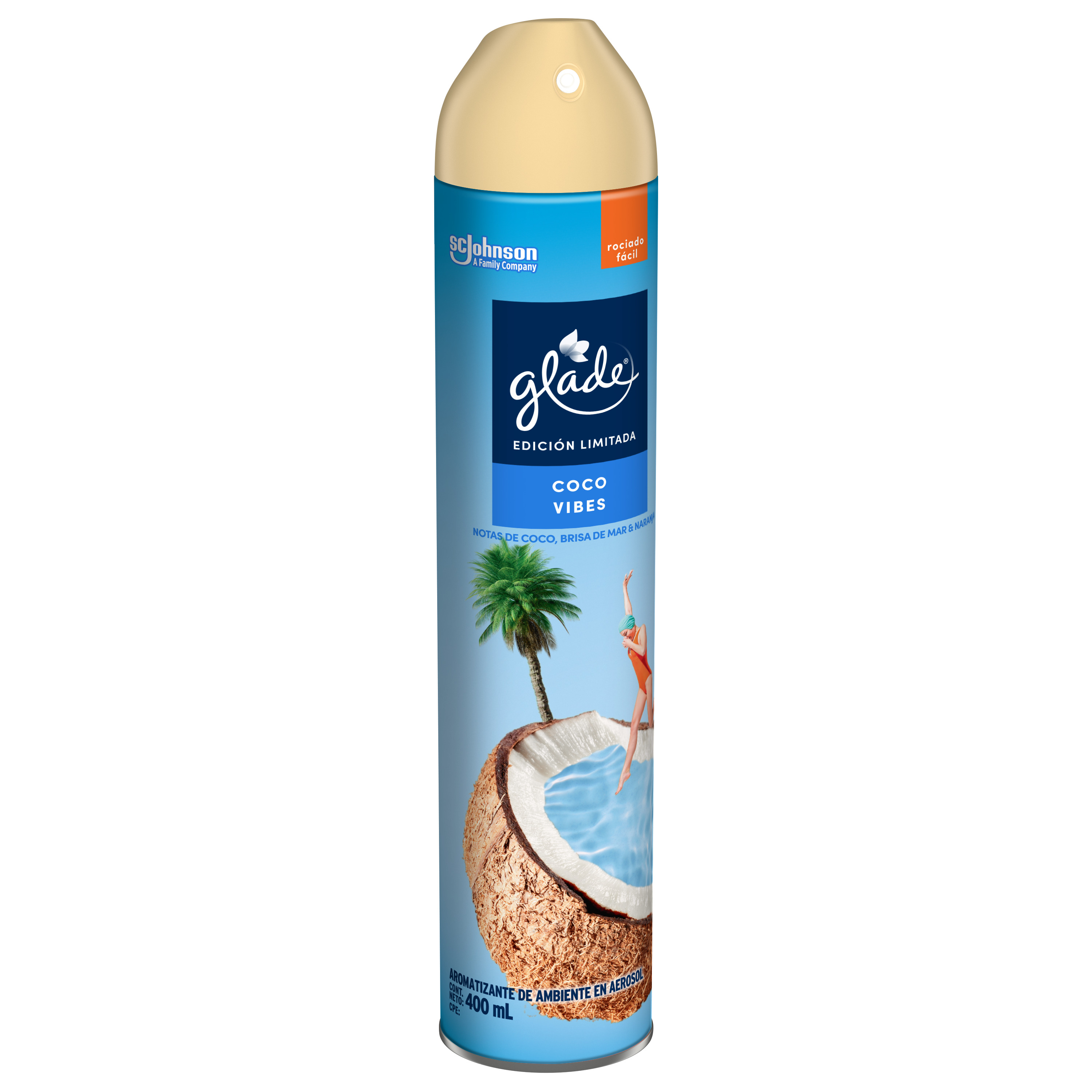 Glade Aromatizante Aerosol Coco Vibes 400 ml