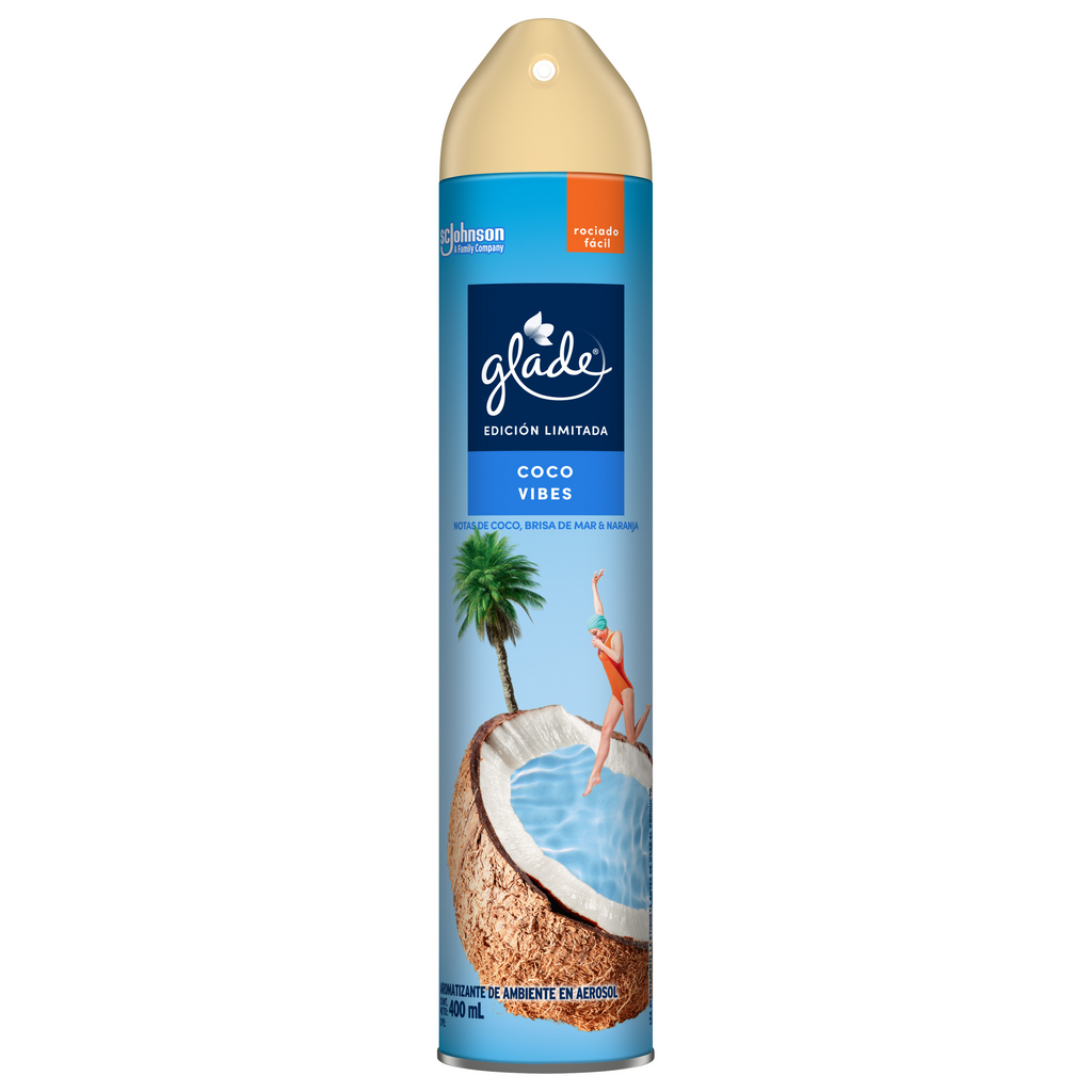 Glade Aromatizante Aerosol Coco Vibes 400 ml