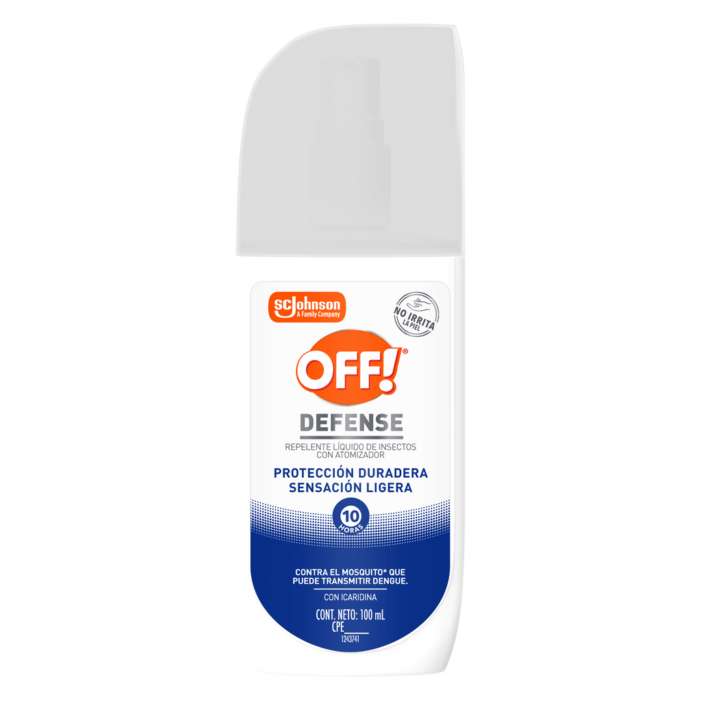 OFF! Defense Repelente Líquido de Insectos con 100 ml Atomizador