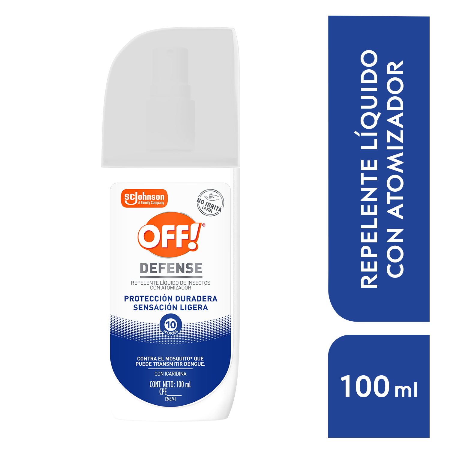 OFF! Defense Repelente Líquido de Insectos con 100 ml Atomizador