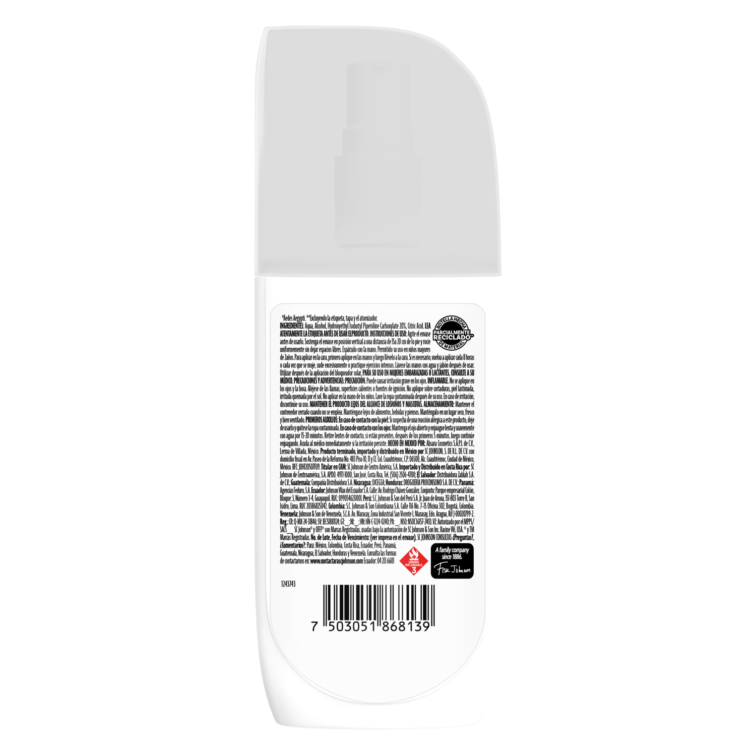 OFF! Defense Repelente Líquido de Insectos con 100 ml Atomizador
