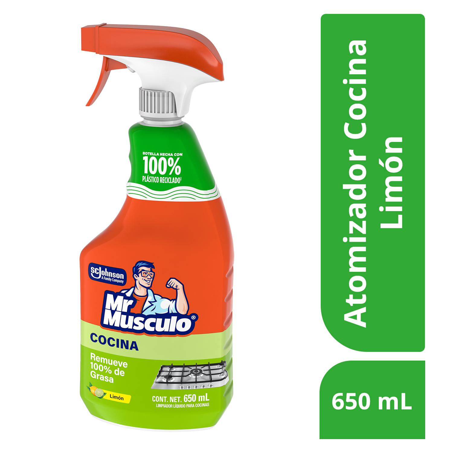Mr. Músculo Desengrasante, Limón, Gatillo 650mL