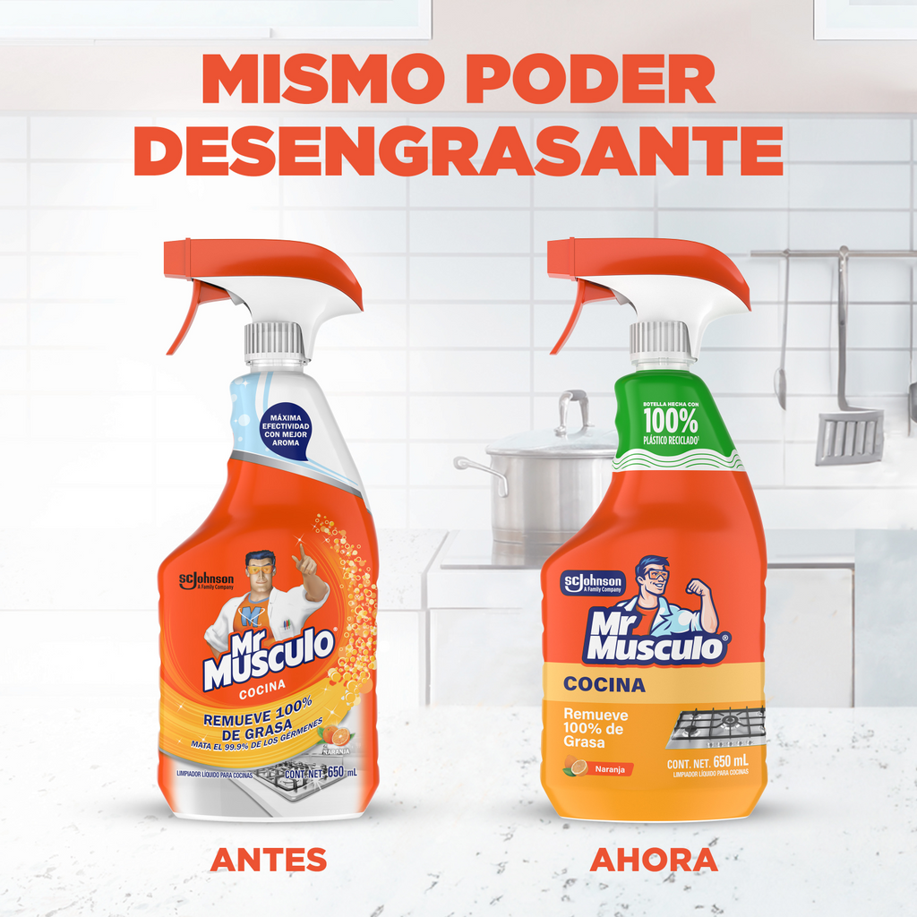 Mr. Músculo Desengrasante, Naranja, Gatillo 650mL