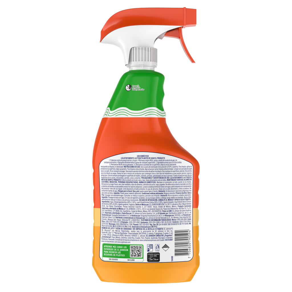Mr. Músculo Desengrasante, Naranja, Gatillo 650mL