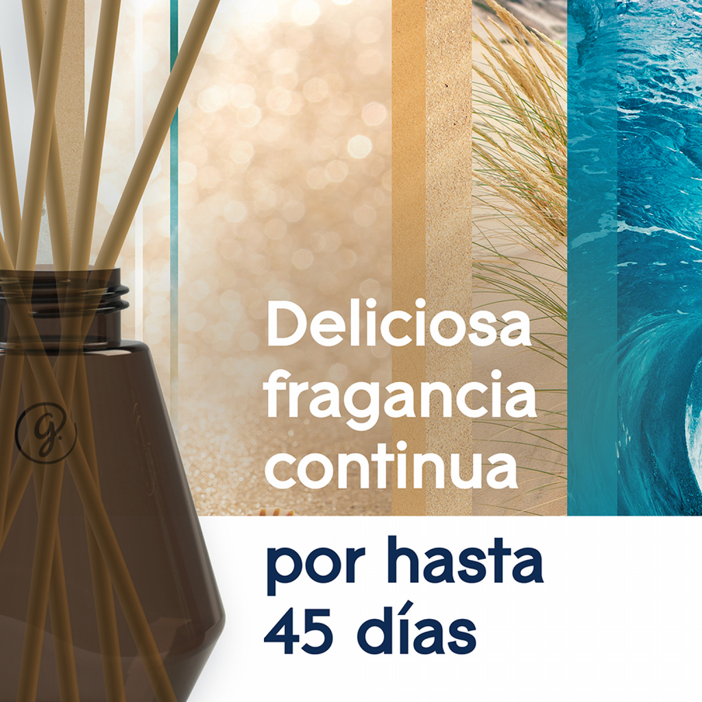Glade Aromatizante Varitas Paraíso Azul Frasco con 100 ml y 6 Varitas