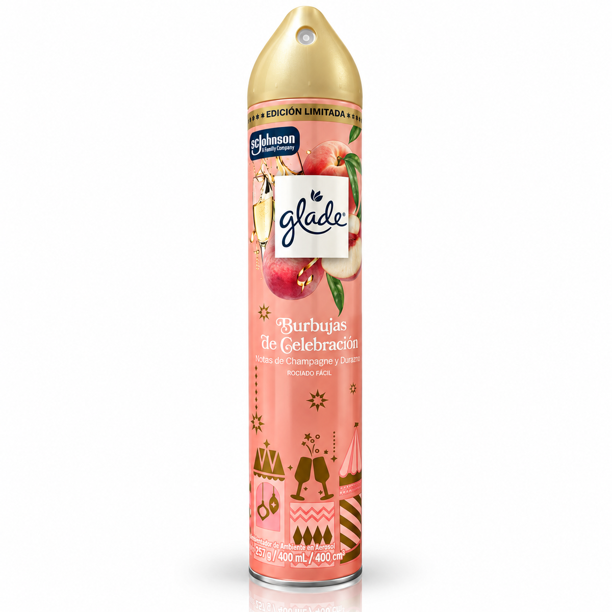 Glade Aromatizante en Aerosol Burbujas de Celebración 400ml