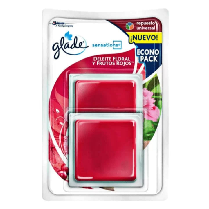 Glade Aromatizante Gel Repuesto x2 Frutos Rojos 16g