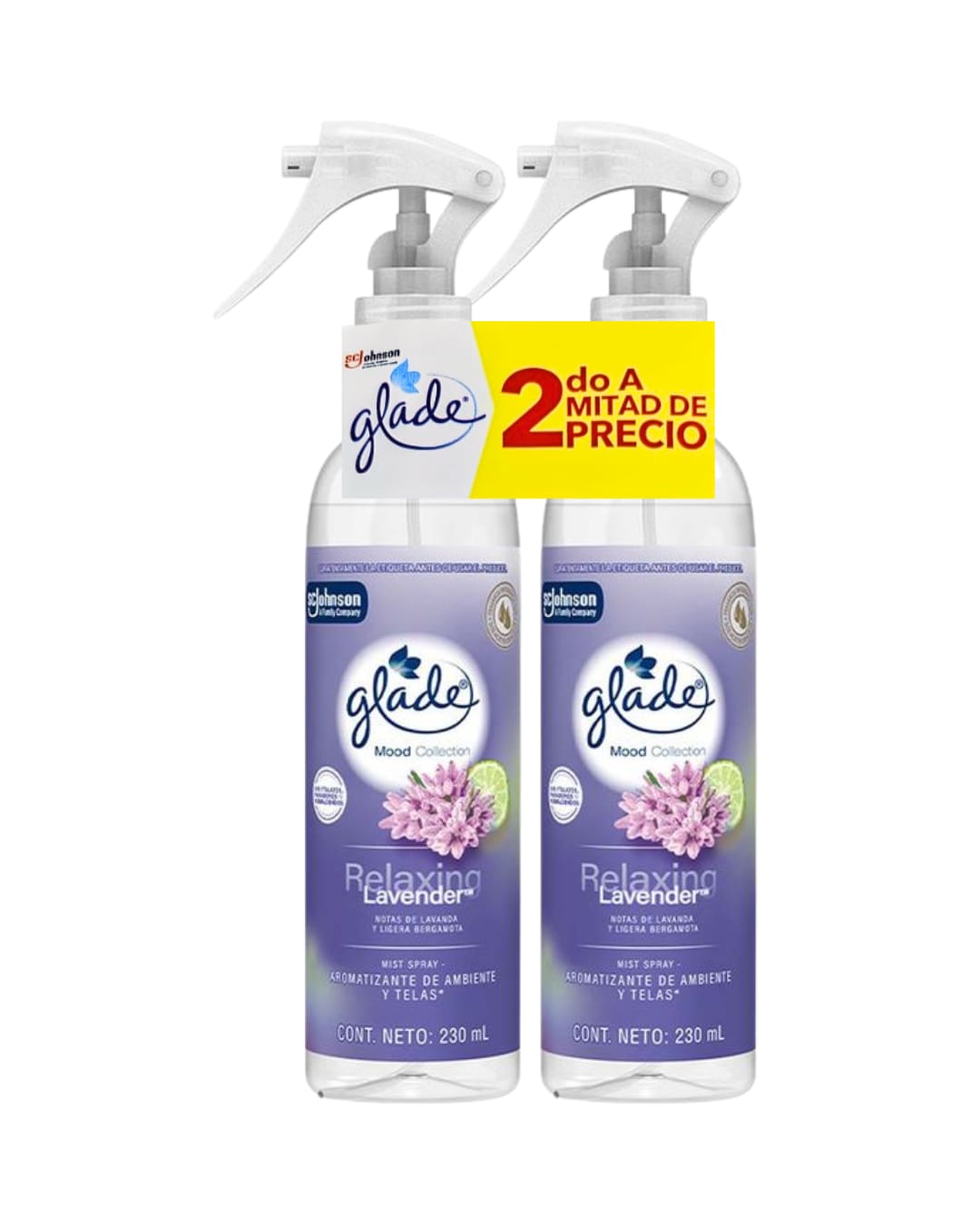 2 PACK DESOD. AMB GL LAVANDA C/ROC 230ML