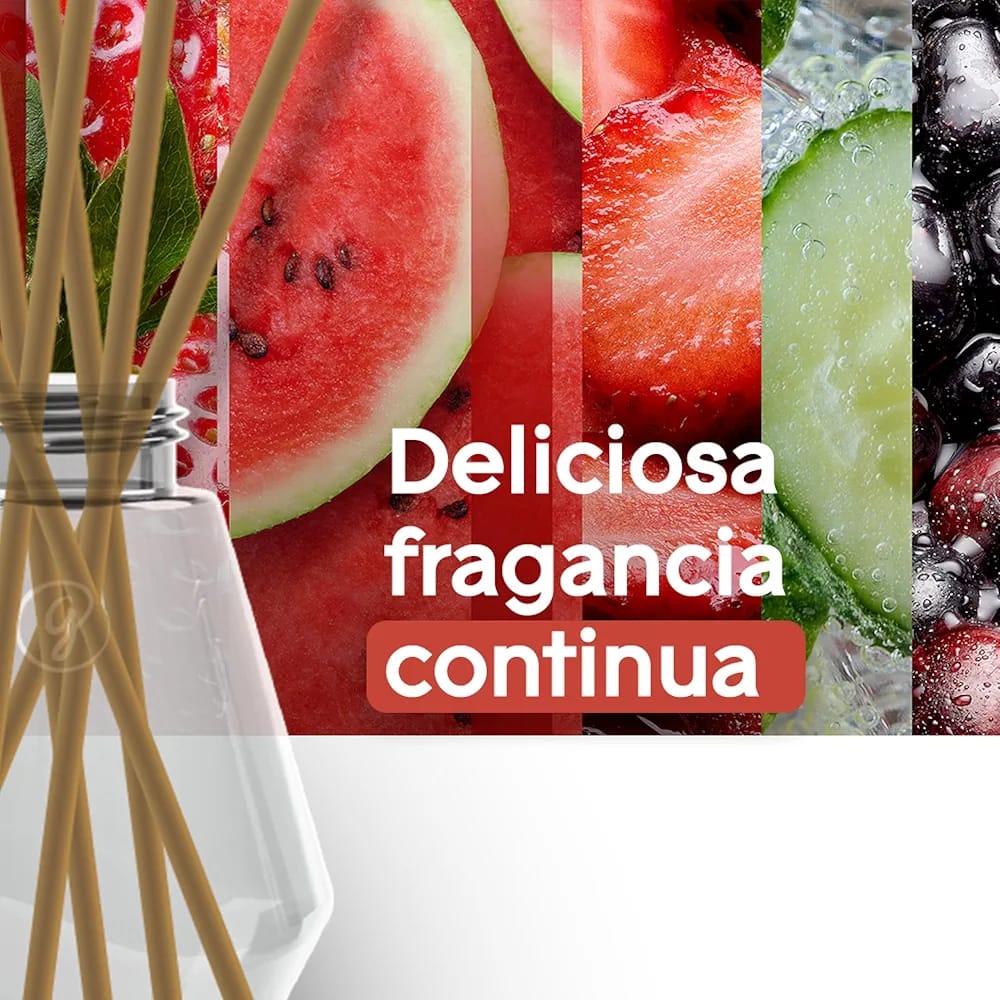 Glade Aromatizante Varita Sandia Frasco con 100 ml y 6 Varitas