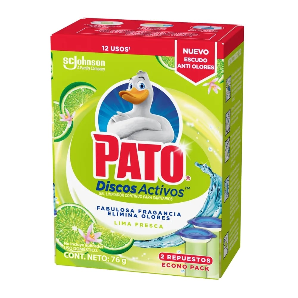 Pato Baños Discos Activos Cítrico 2 Pack 36 mL, Repuesto