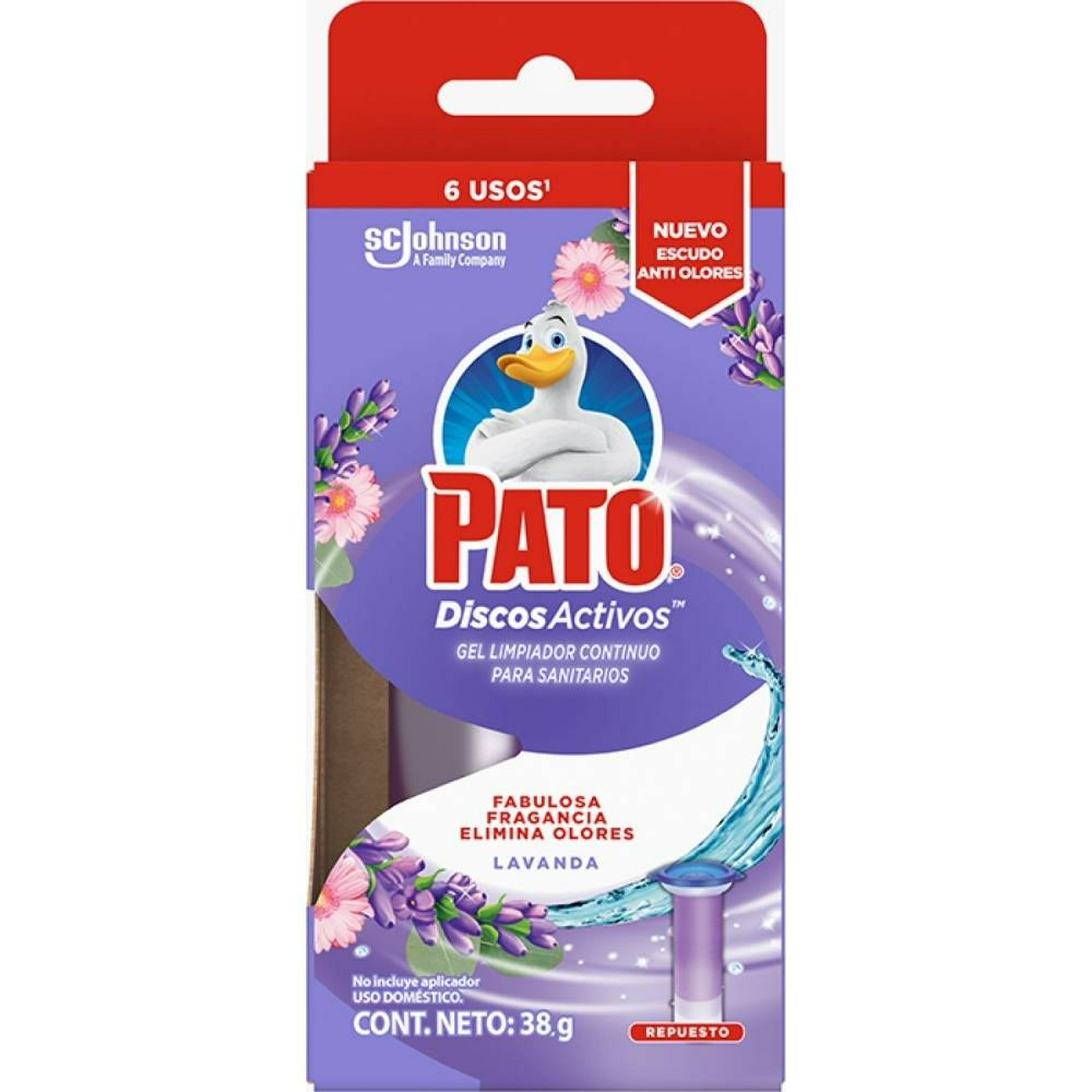 Pato Baños Discos Activos Lavanda 36 mL, Repuesto