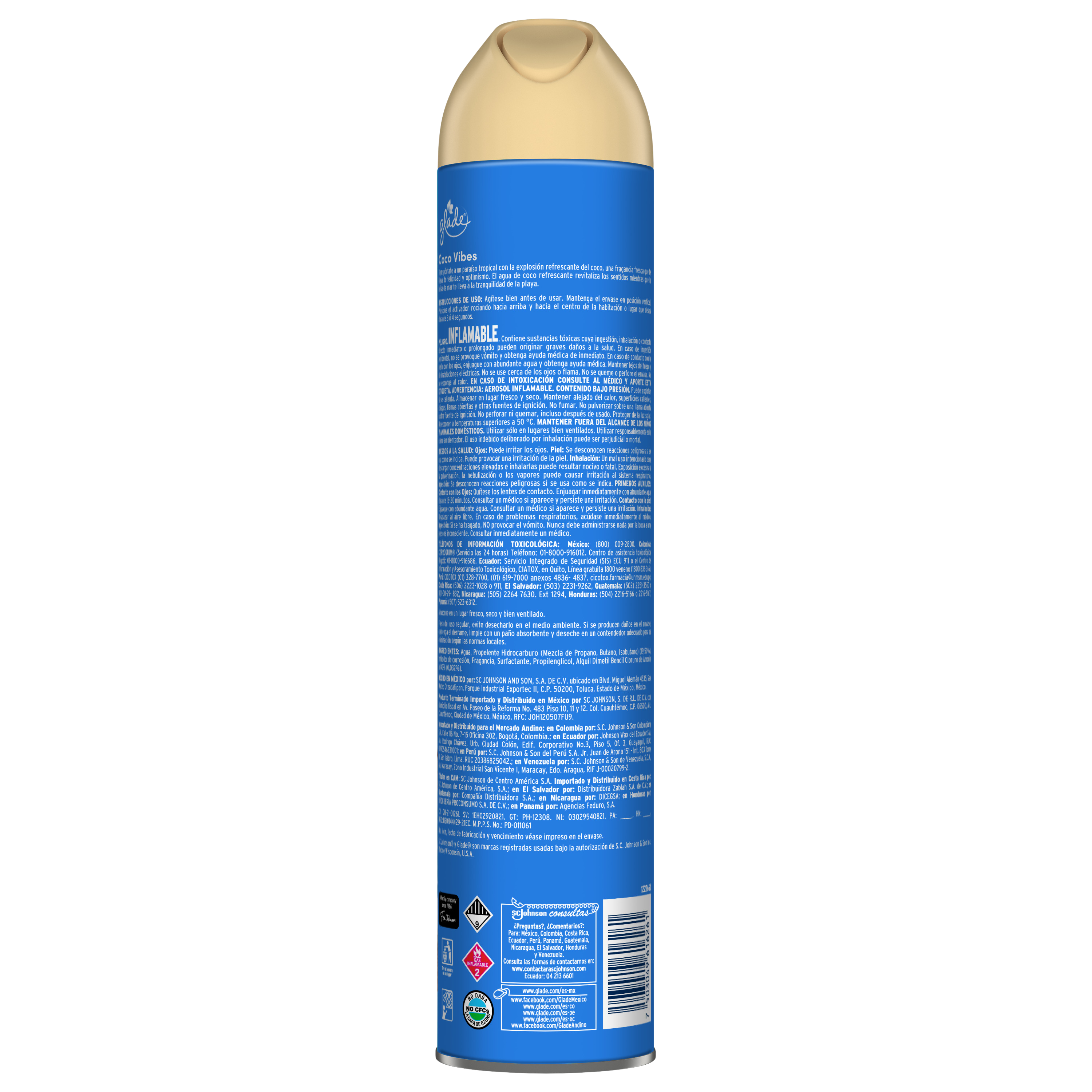 Glade Aromatizante Aerosol Coco Vibes 400 ml