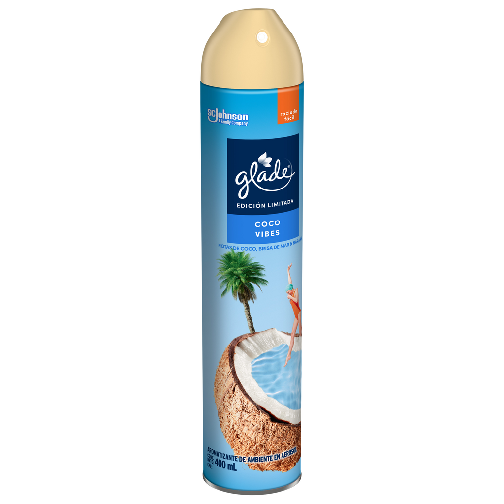 Glade Aromatizante Aerosol Coco Vibes 400 ml