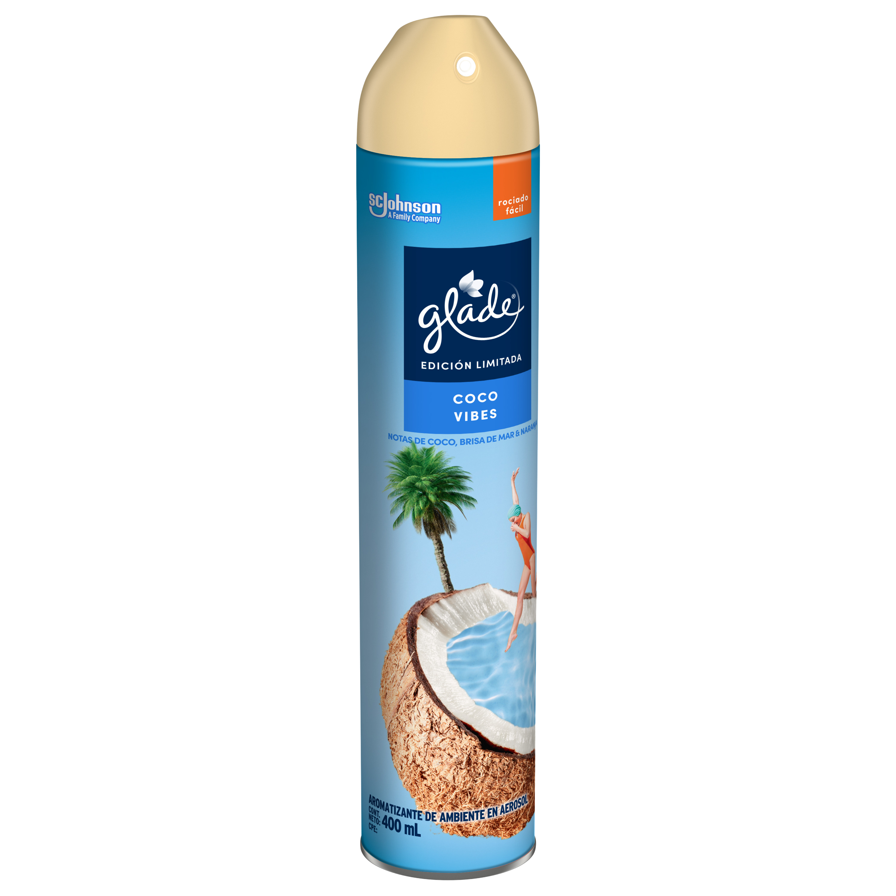 Glade Aromatizante Aerosol Coco Vibes 400 ml